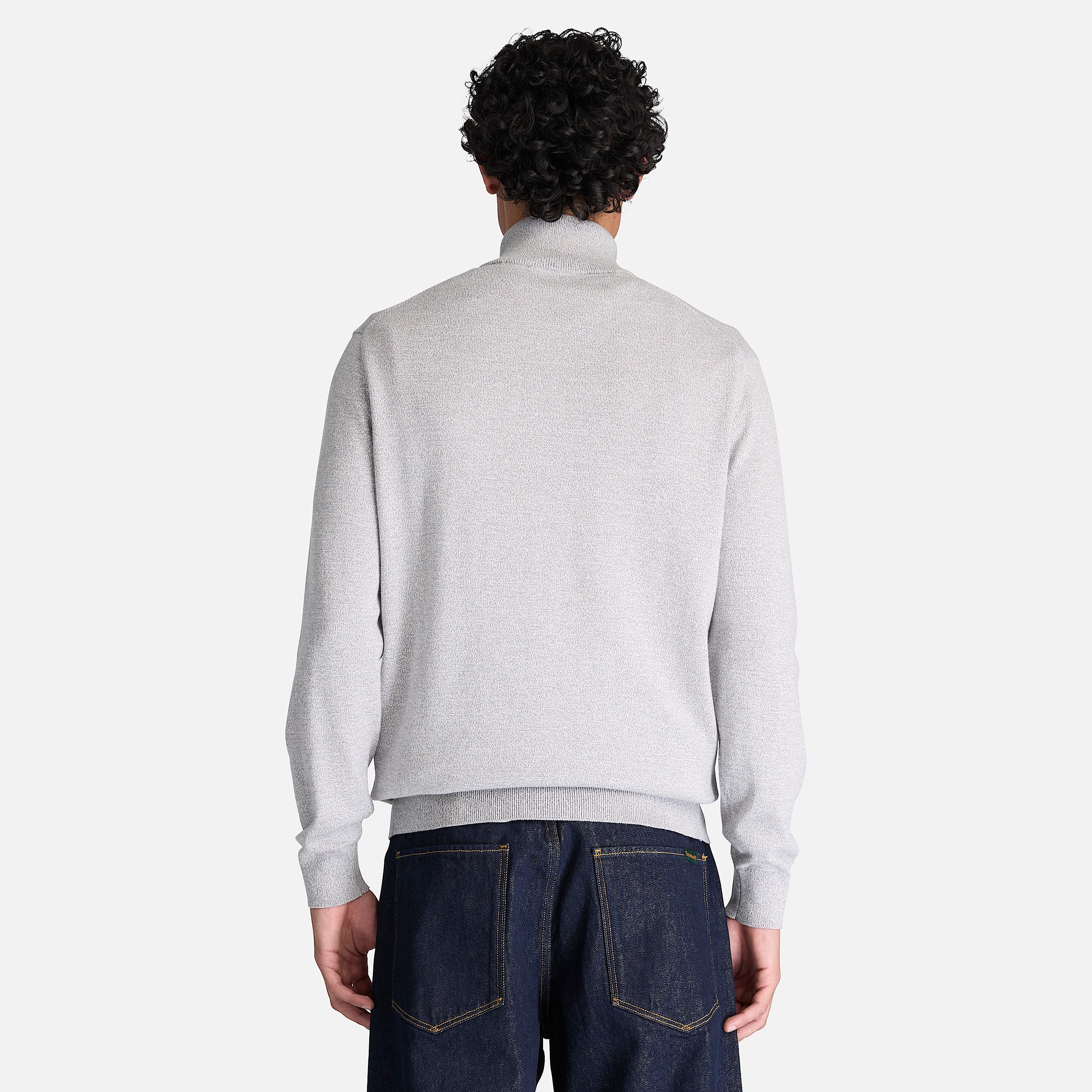 Williams River Cotton QuarterZip Jumper for Men in Grey TBL Grey ALT8