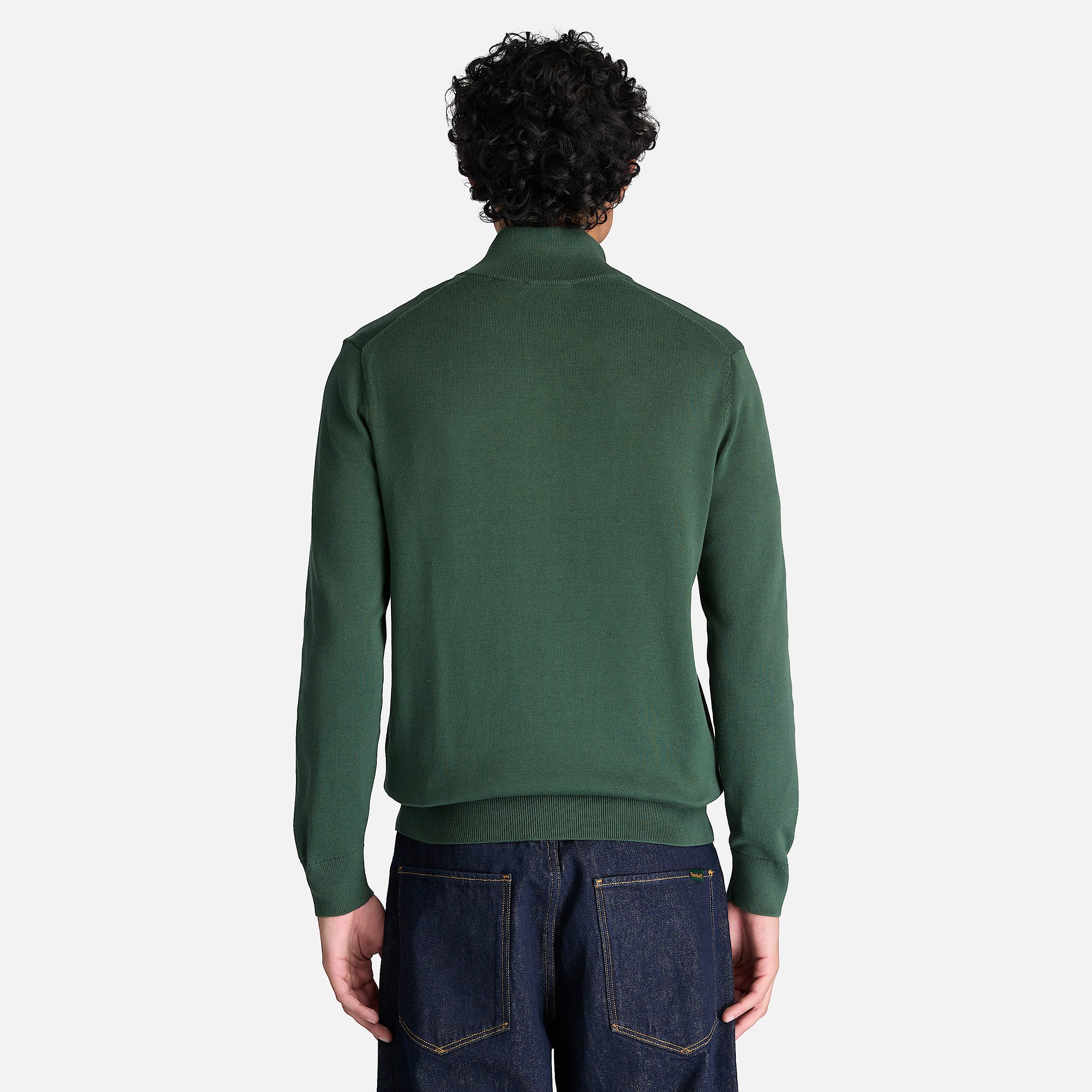 Chaqueta de algodn con cremallera integral Williams River para hombre en verde oscuro TBL verde ALT8