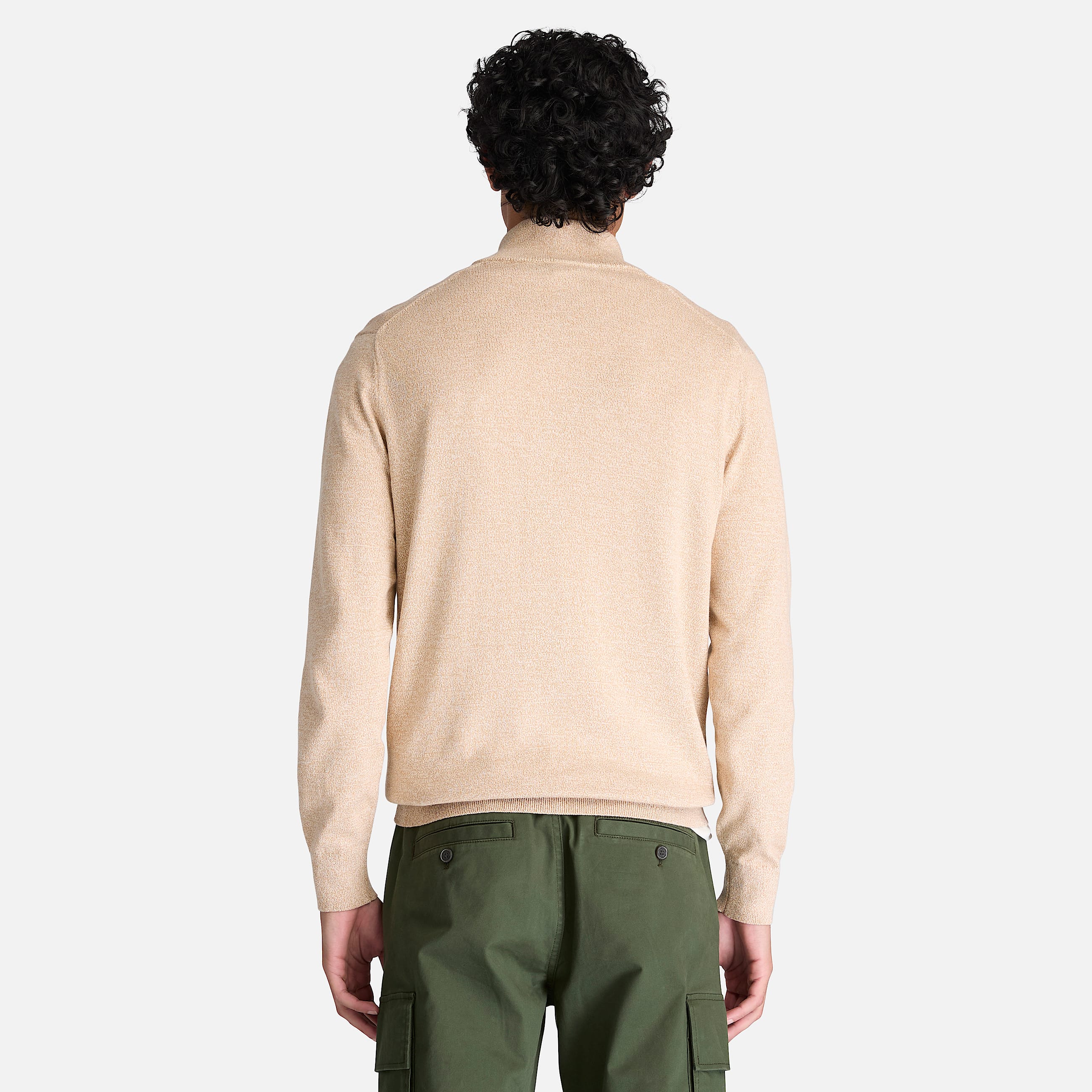 Williams River Cotton FullZip Jumper for Men in Light Beige TBL Beige ALT8