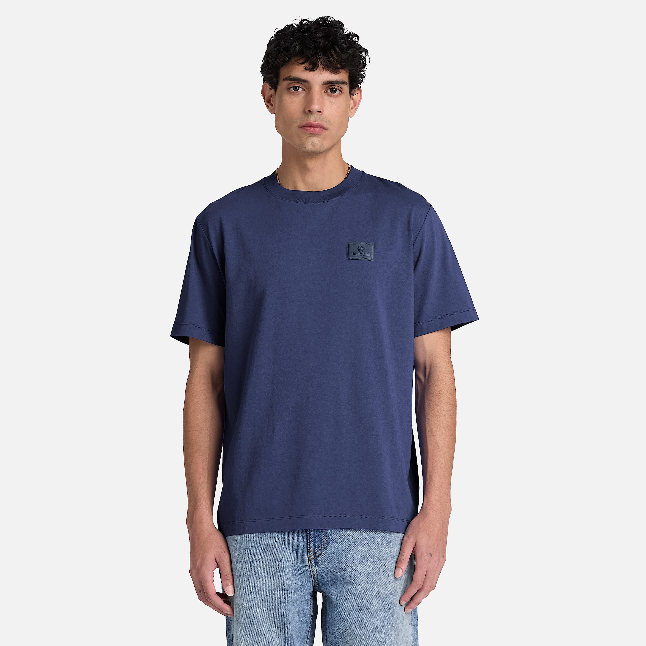 KurzarmTShirt mit Silikonaufnher fr Herren in Dunkelblau TBL Blau ALT1