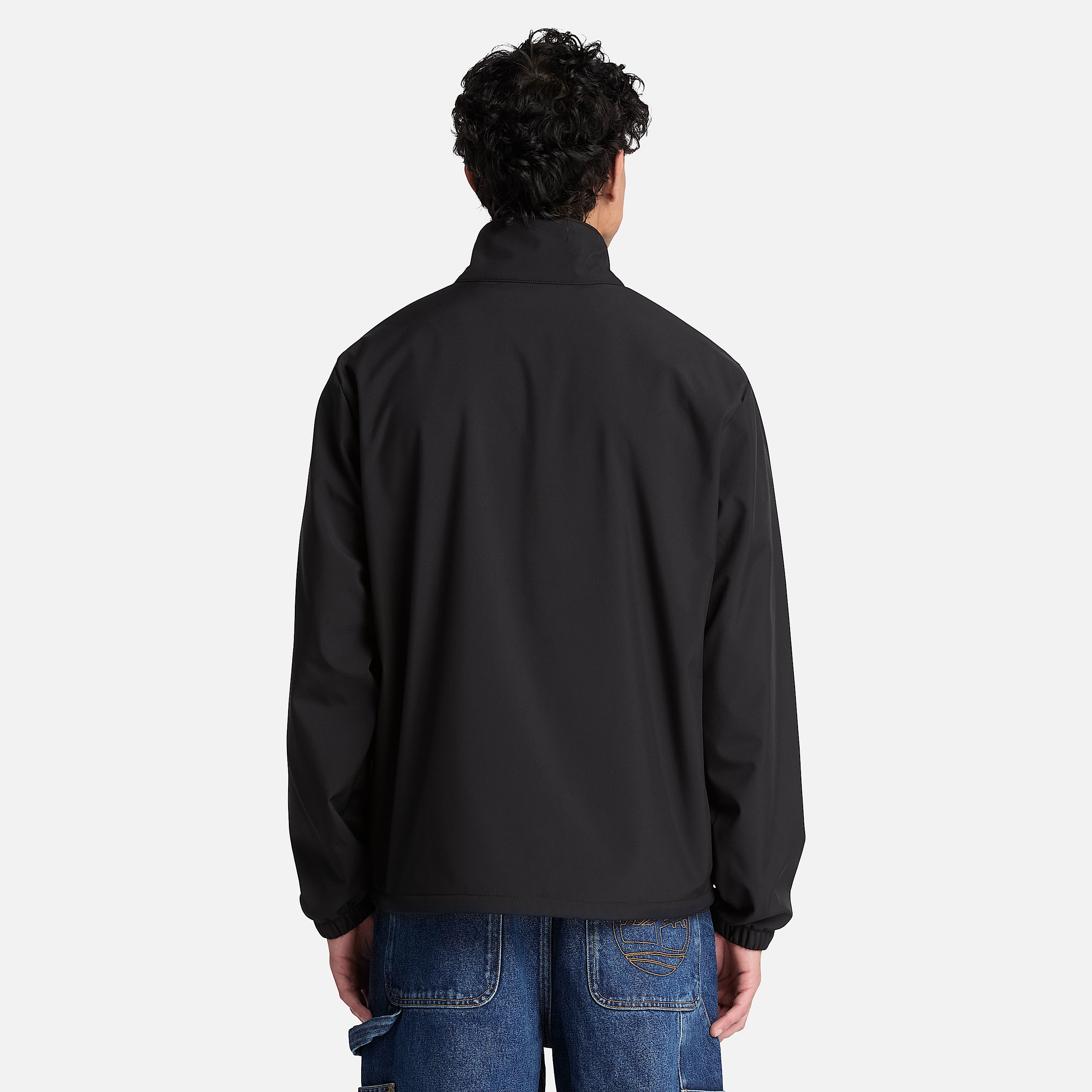 Veste coupevent softshell zippe pour homme en noir TBL noir ALT8