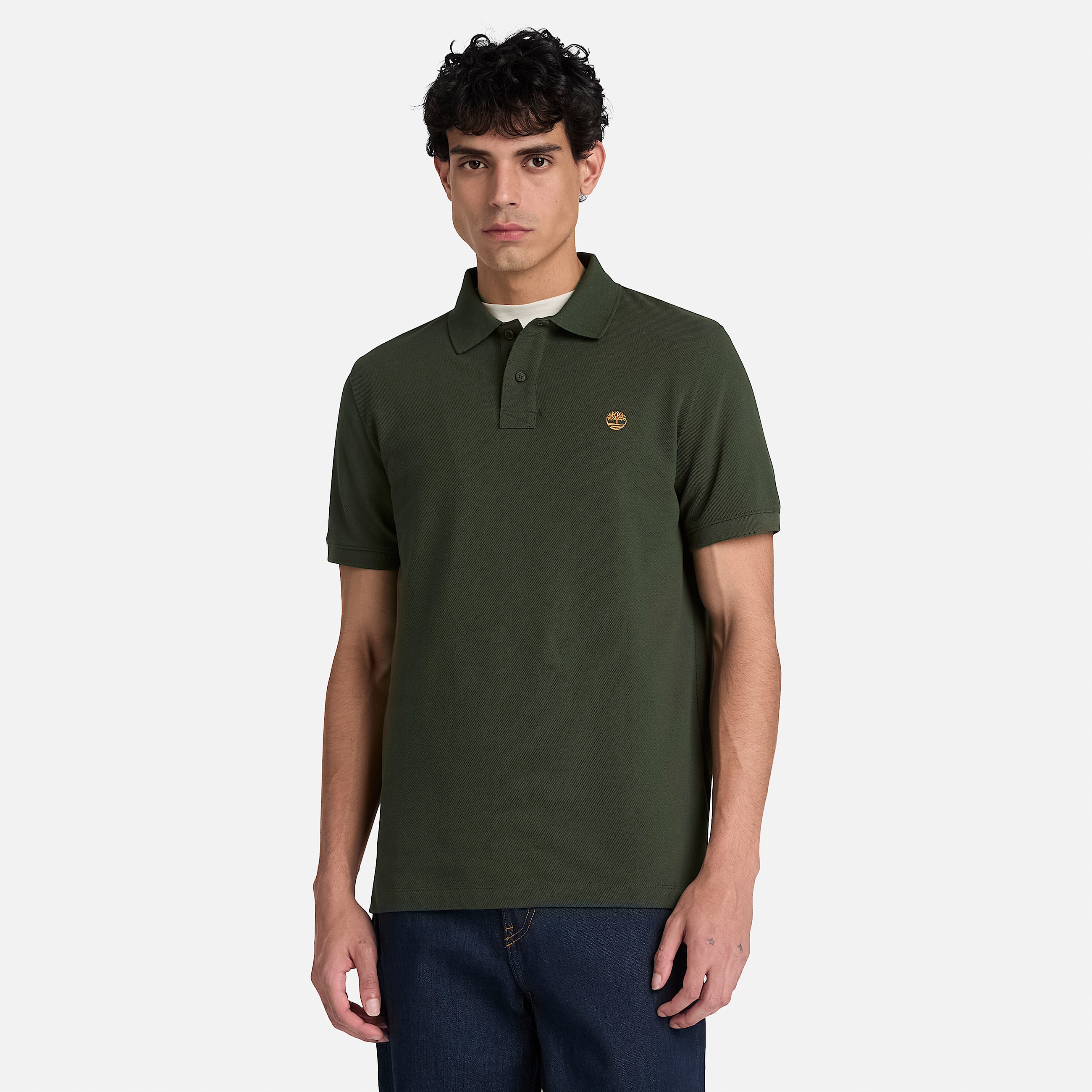 Oyster River Regular Short-Sleeve Polo for Men in Dark Green