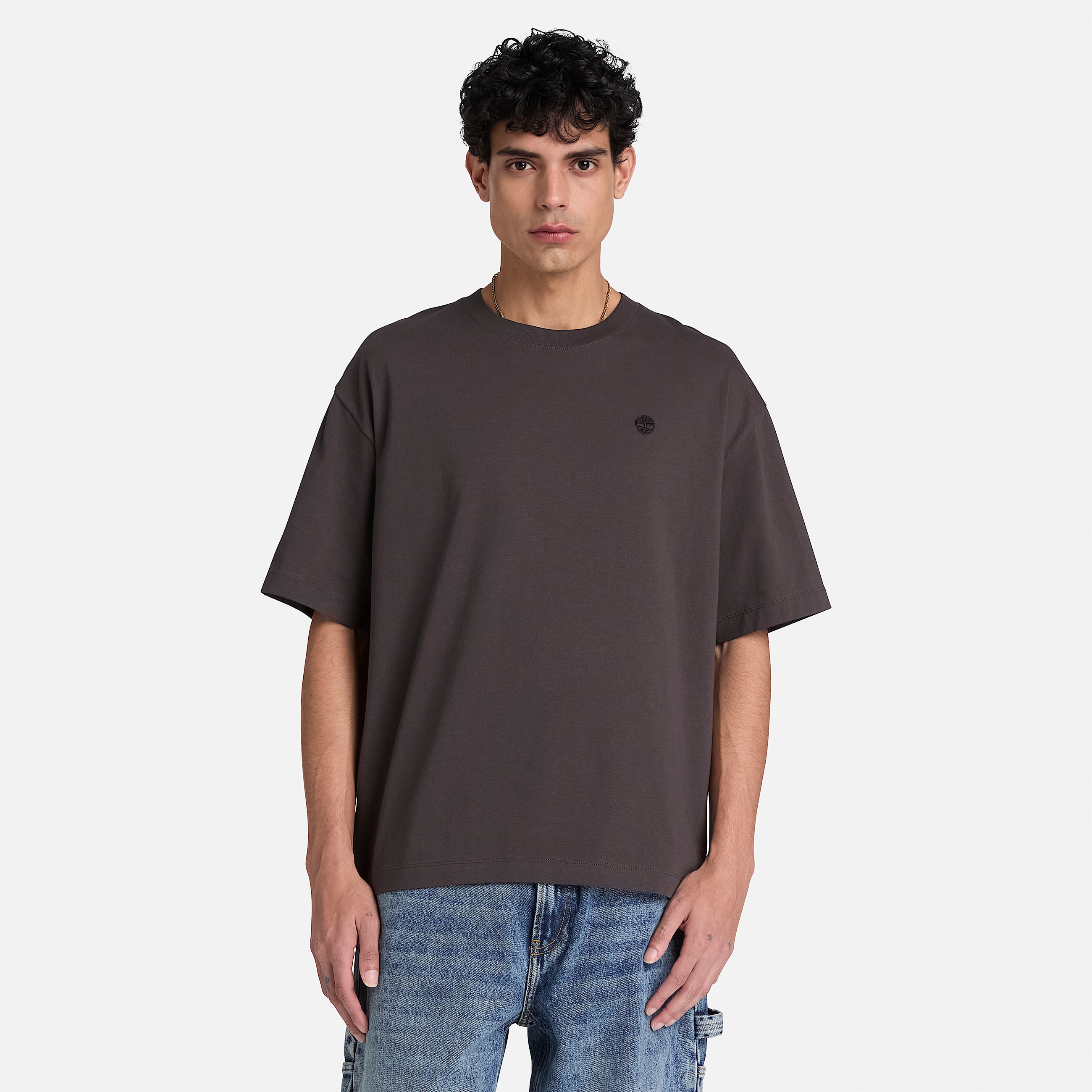 Dunstan River Relaxed ShortSleeve TShirt for Men in Black TBL Black ALT1