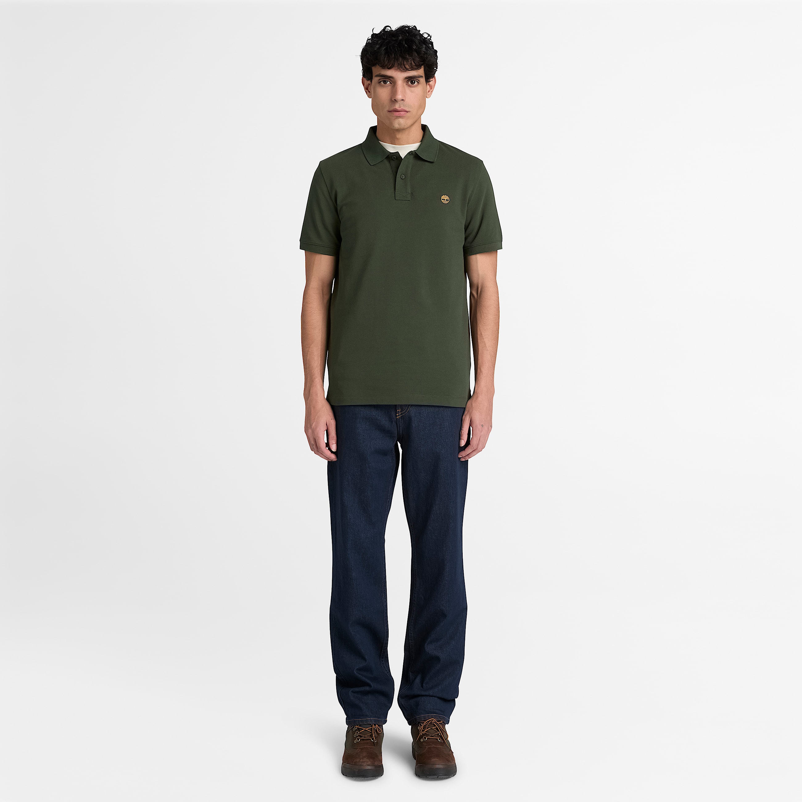 Oyster River Regular Short-Sleeve Polo for Men in Dark Green