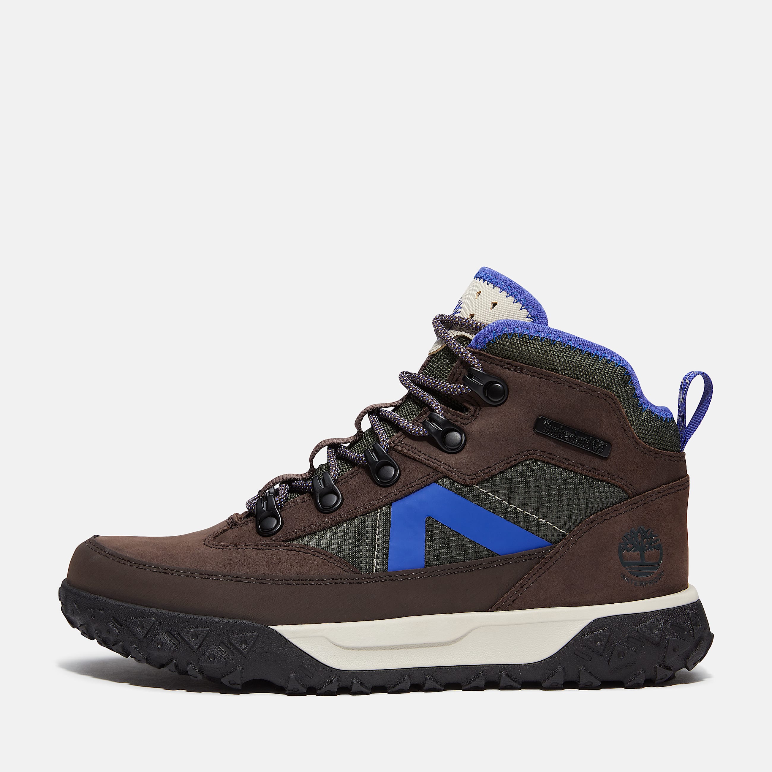 Greenstride Motion 6 Mid Waterproof Trainer for Junior in Dark BrownDark Green TBL Brown ALT8