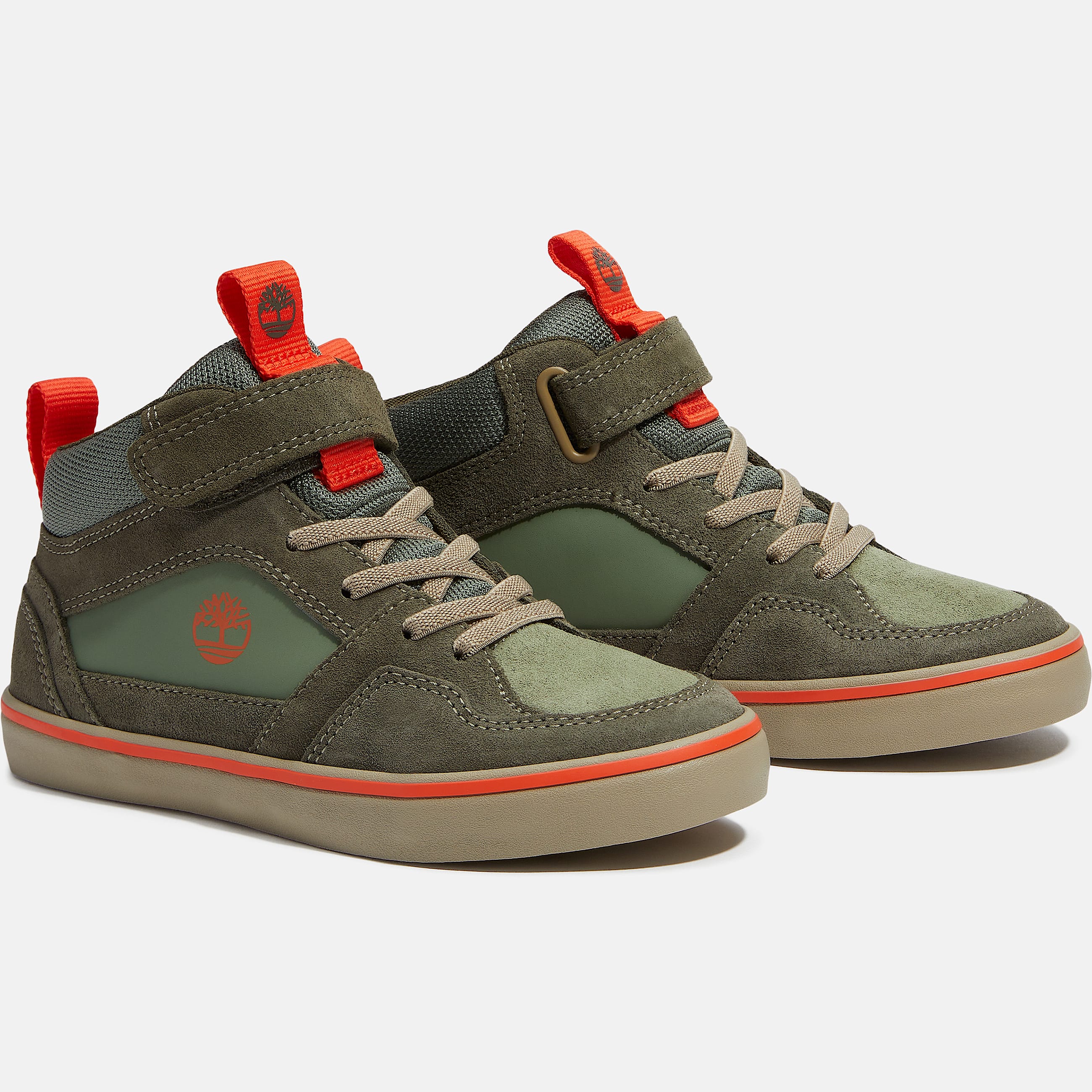 Stone Jump Mid HookandLoop Trainer for Youth in Light GreenDark Green TBL Green ALT4