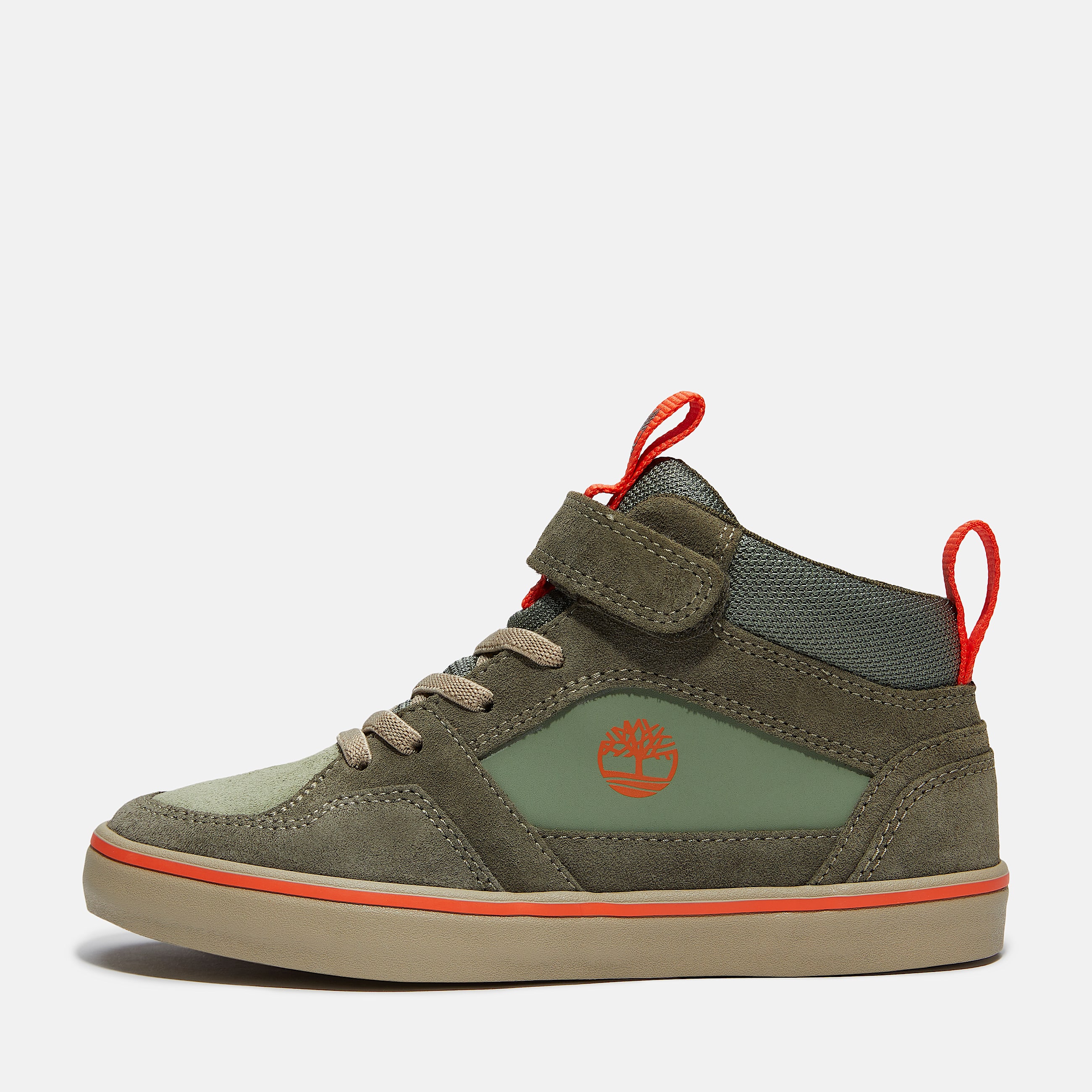 Stone Jump Mid HookandLoop Trainer for Youth in Light GreenDark Green TBL Green ALT8