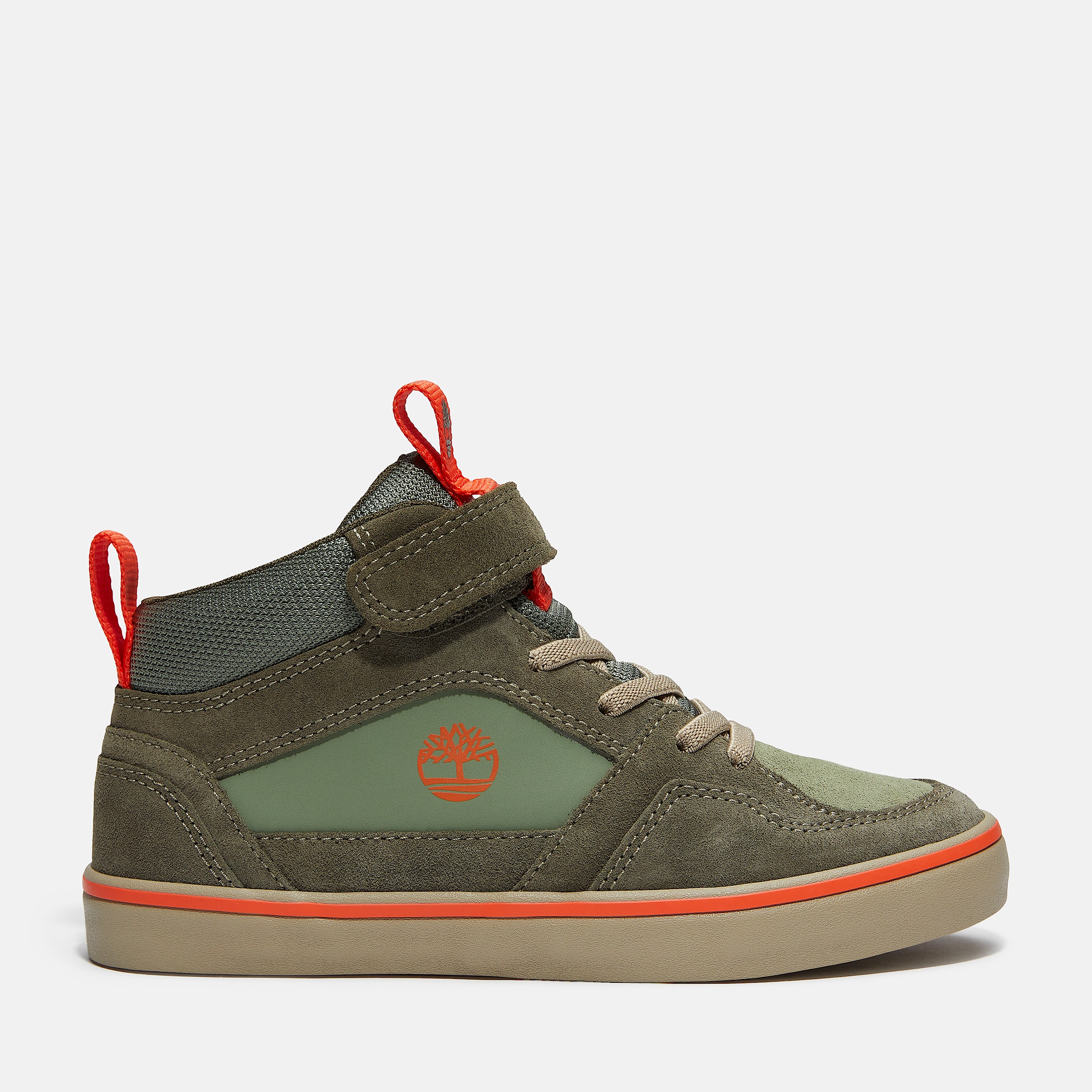 Stone Jump Mid HookandLoop Trainer for Youth in Light GreenDark Green TBL Green HERO