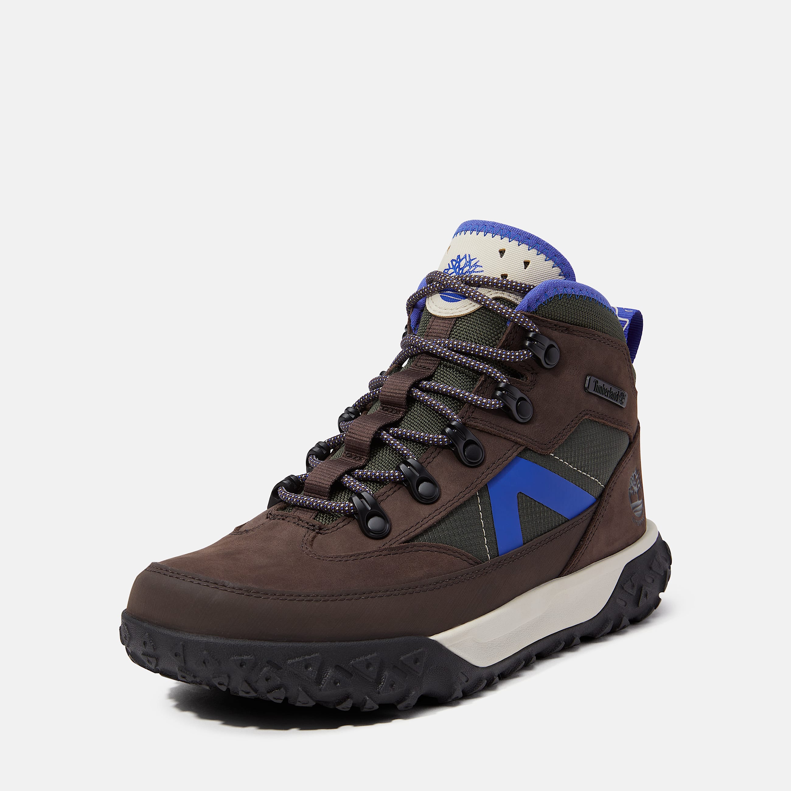 Greenstride Motion 6 Mid Waterproof Trainer for Junior in Dark BrownDark Green TBL Brown ALT9