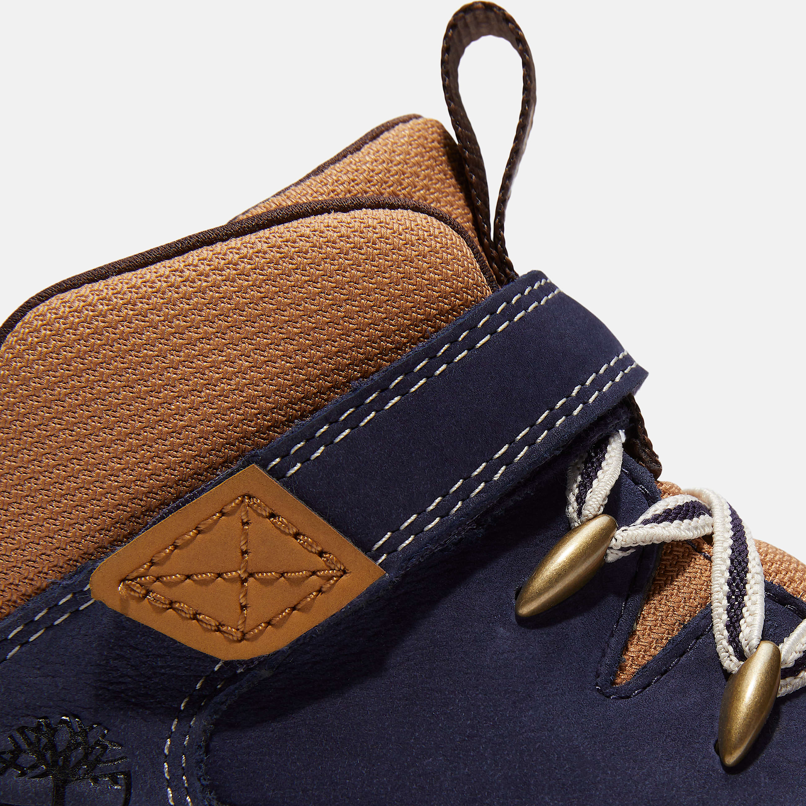 Lisbon Street Mid HookandLoop Trainer for Youth in Dark BlueBrown TBL Brown ALT7