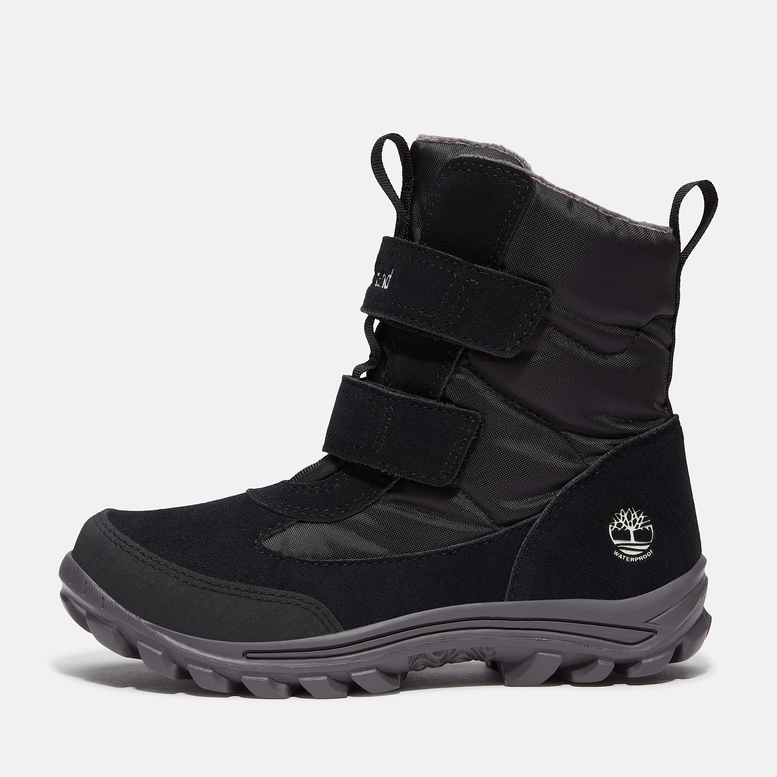 Chillberg HookandLoop Snow Boot for Youth in Black TBL Black ALT8