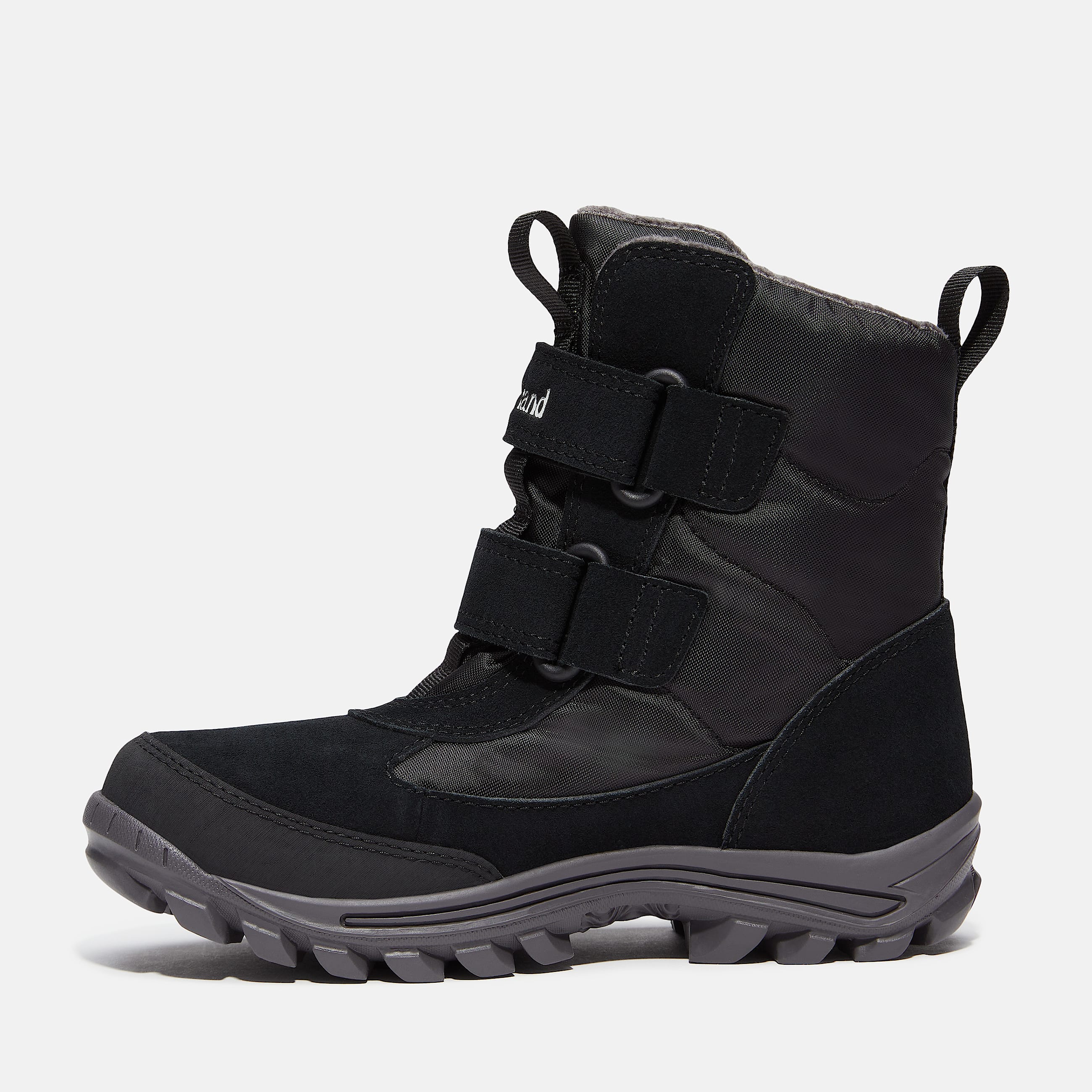 Chillberg HookandLoop Snow Boot for Youth in Black TBL Black ALT6