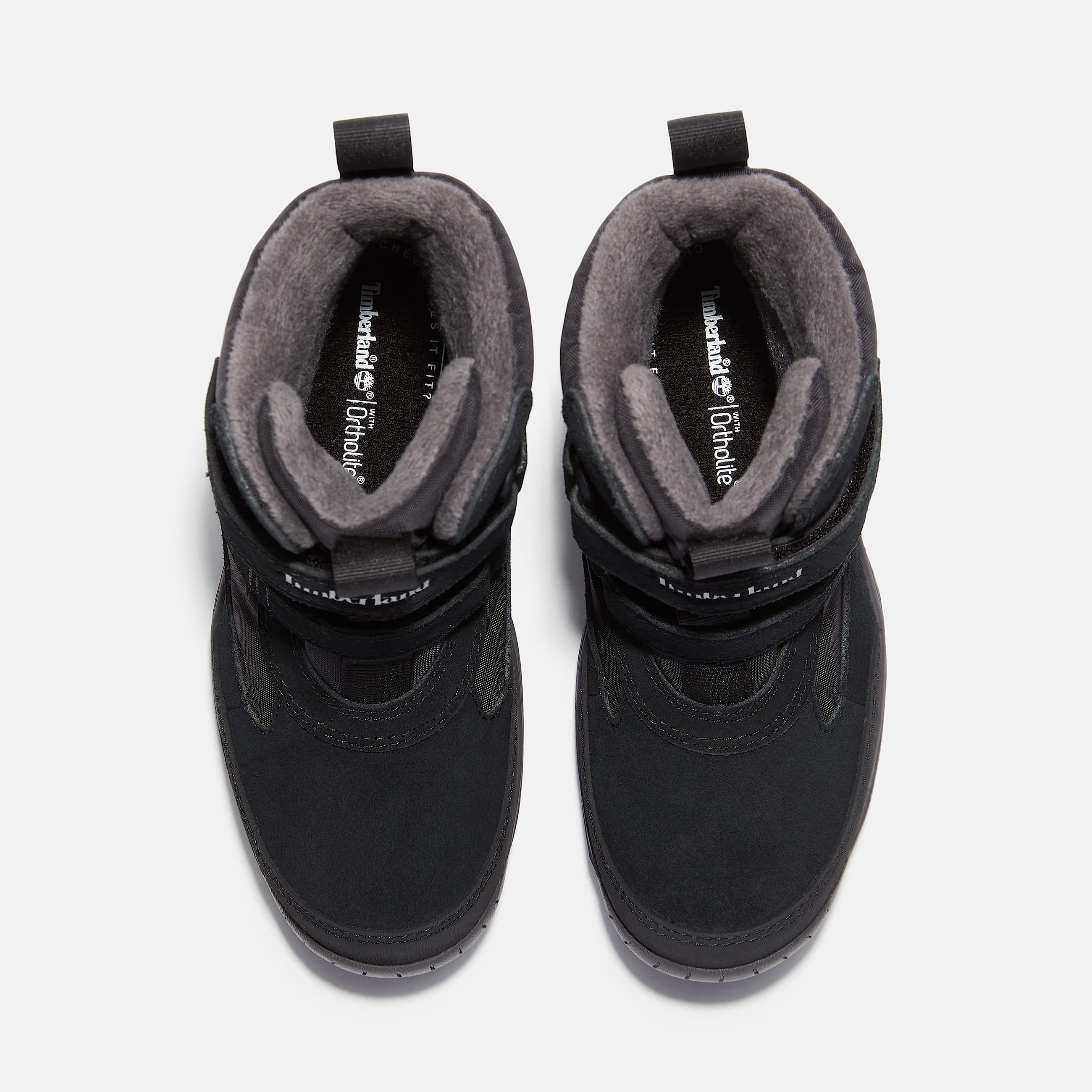 Chillberg HookandLoop Snow Boot for Youth in Black TBL Black ALT2