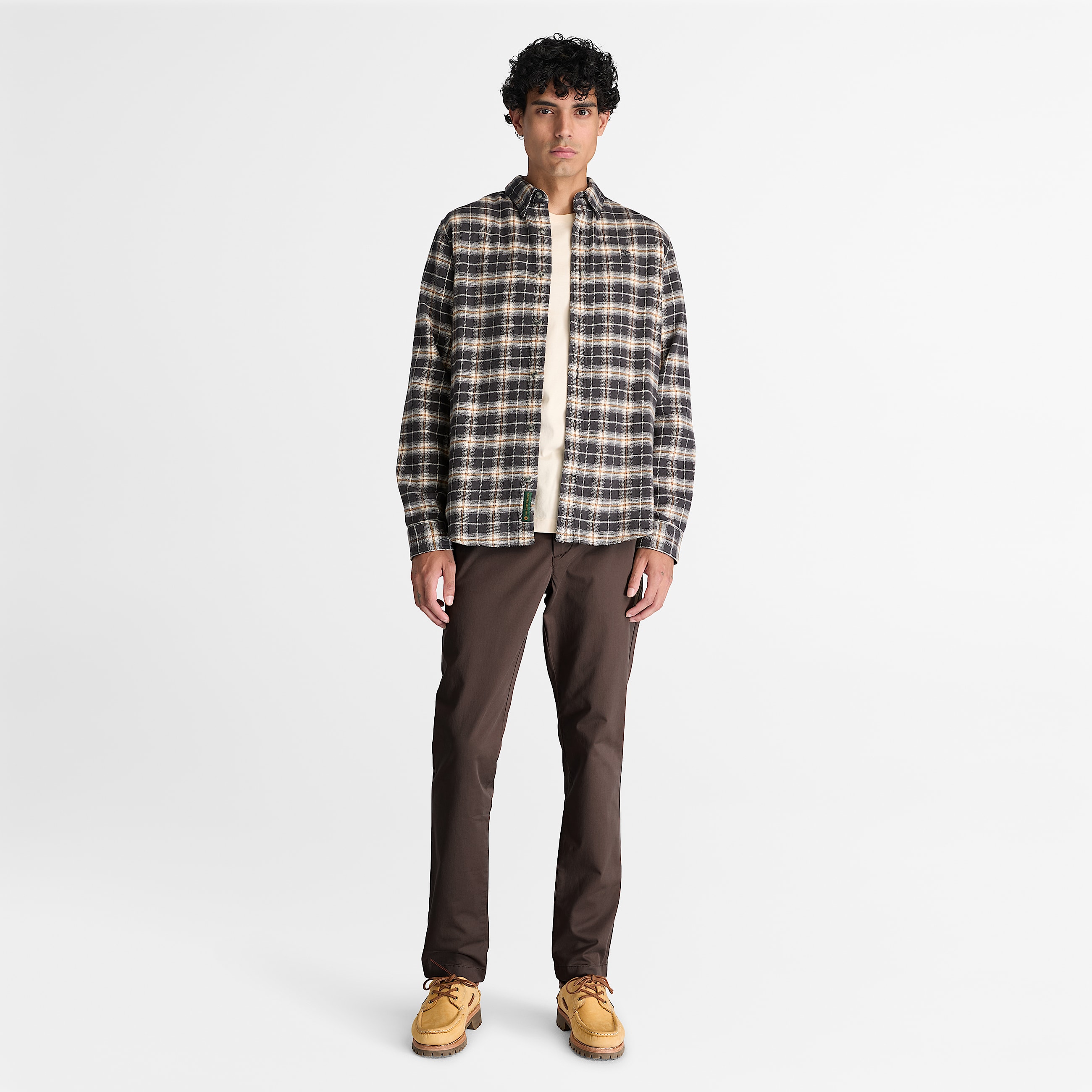 Claremont Chinohose aus Twill mit schmalem Bein fr Herren in Dunkelbraun TBL Braun ALT2