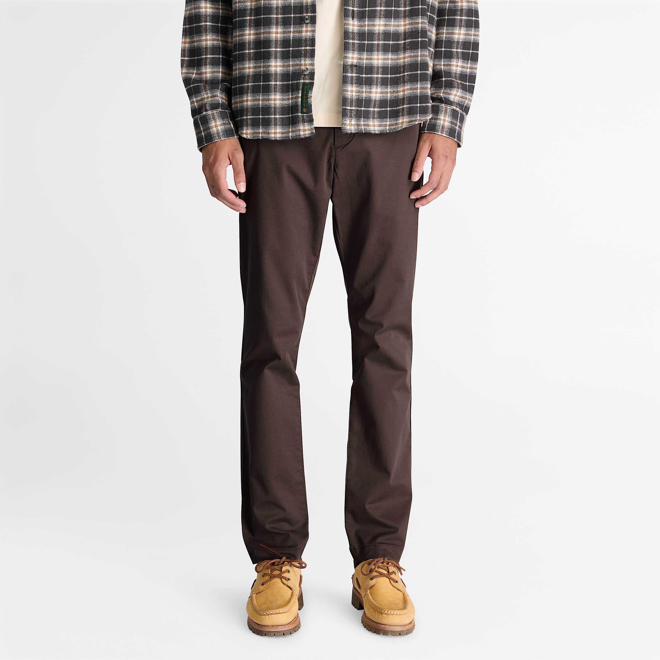 Claremont Chinohose aus Twill mit schmalem Bein fr Herren in Dunkelbraun TBL Braun ALT1