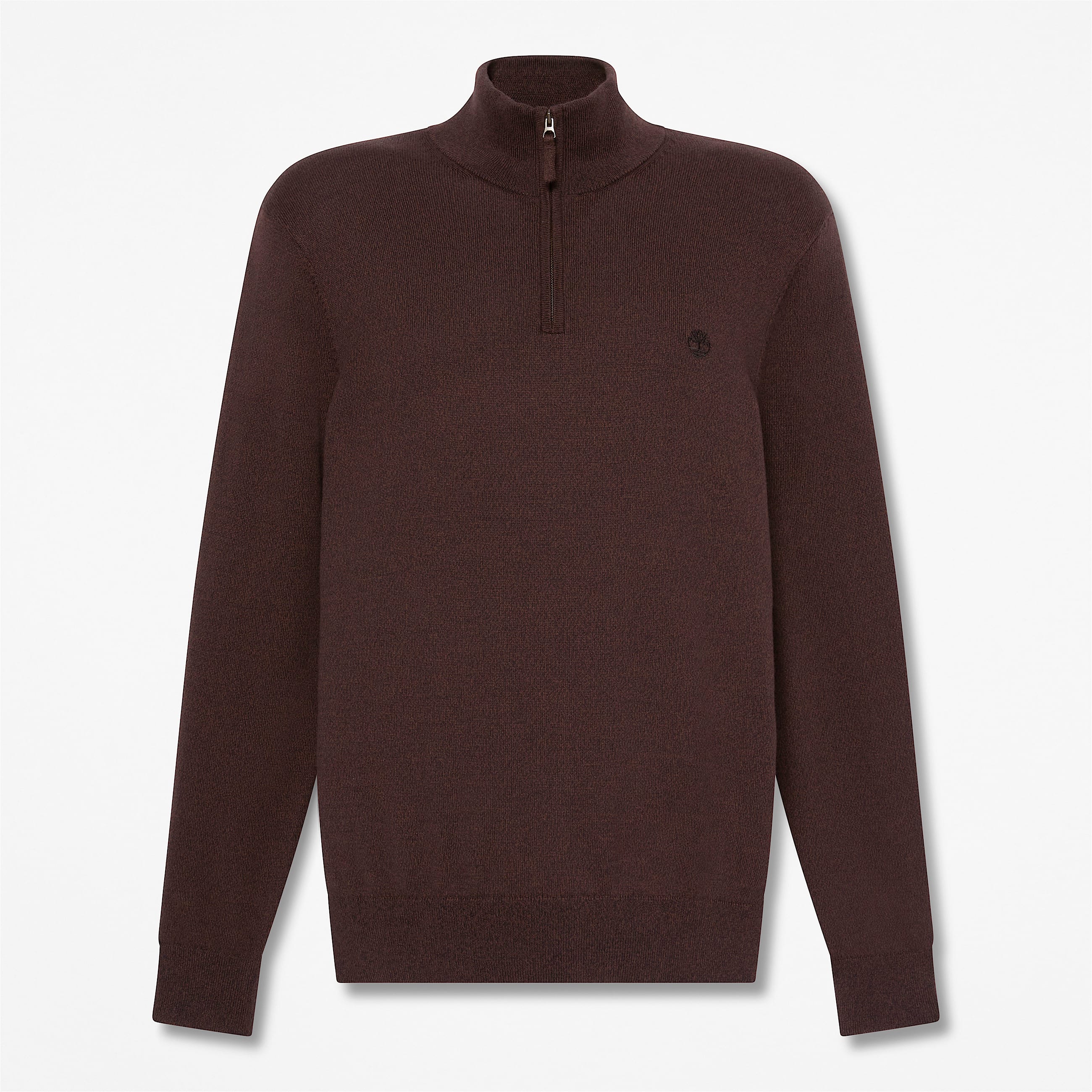 Williams River Cotton QuarterZip Jumper for Men in Dark Brown TBL Brown HERO
