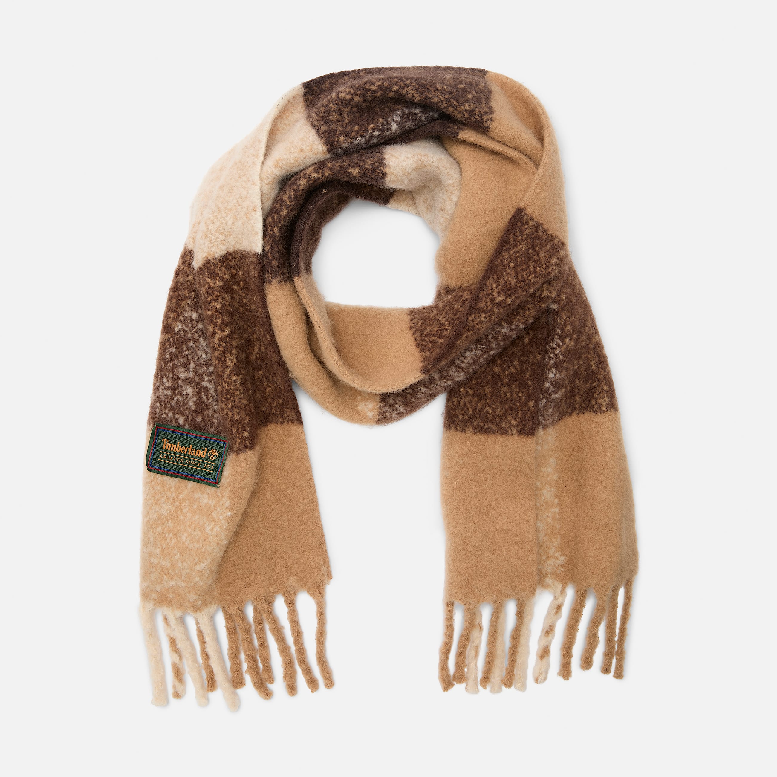 Woven Tassel Scarf for Women in Light Brown TBL Brown HERO