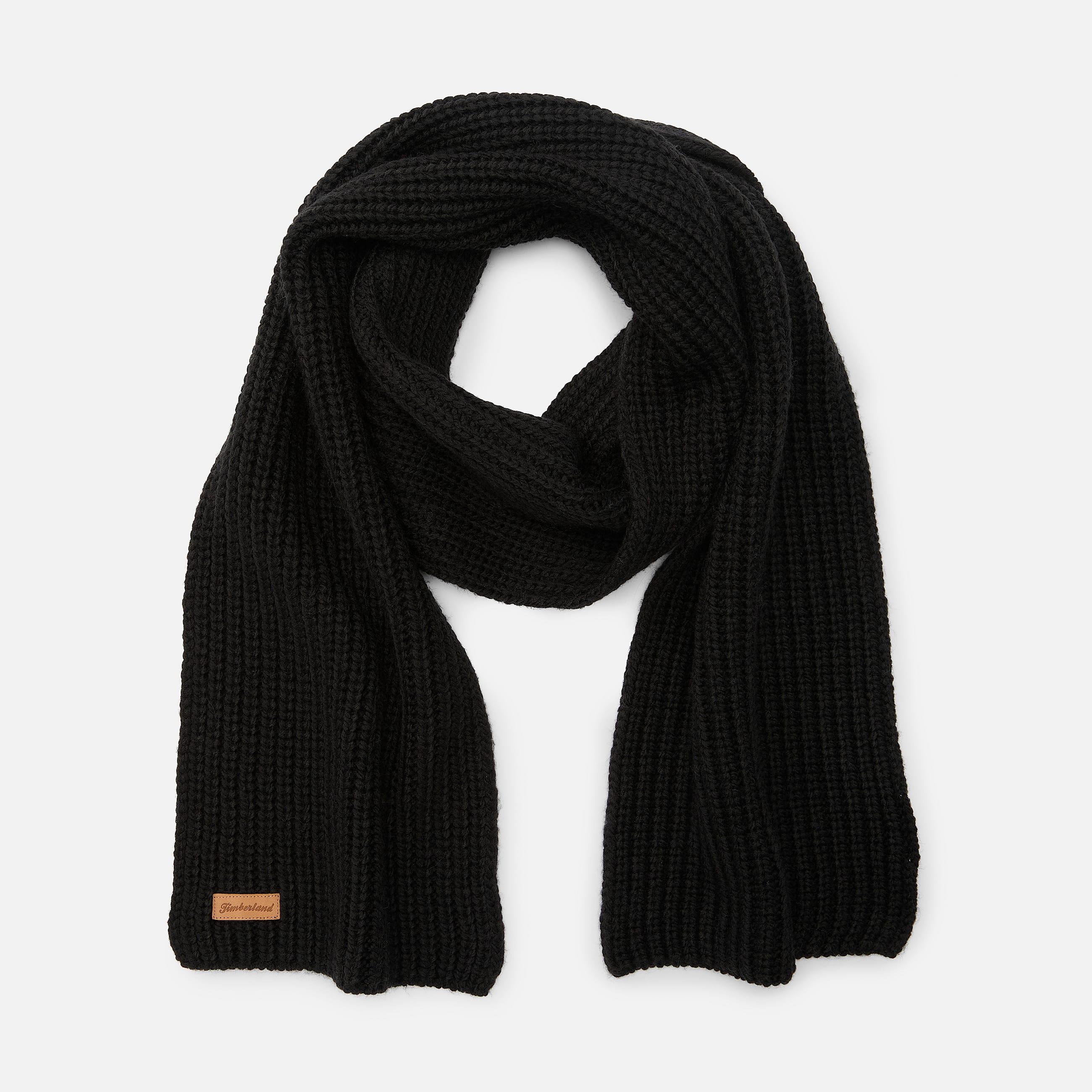 Chunky Knit Scarf for Women in Black TBL Black HERO