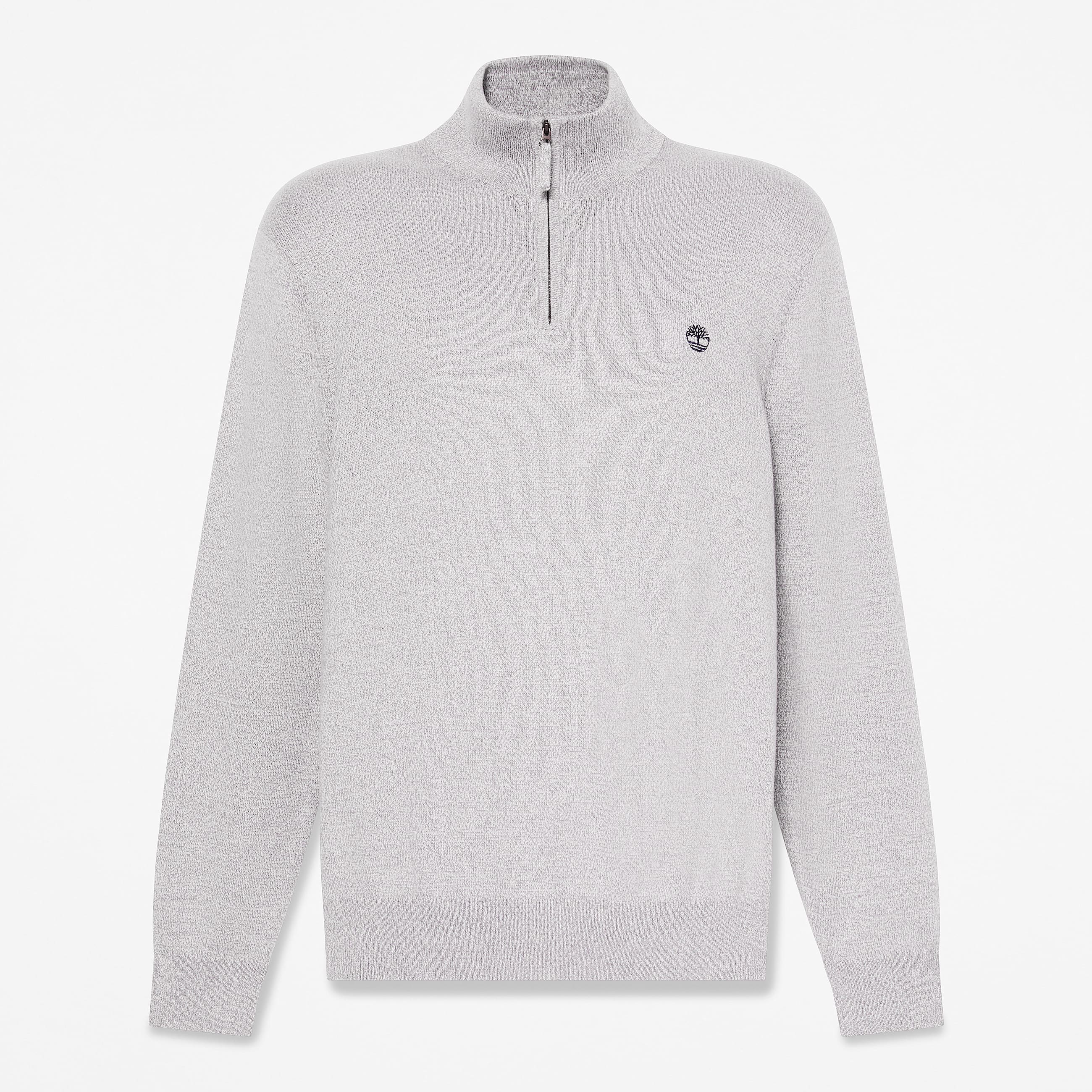 Williams River Cotton QuarterZip Jumper for Men in Grey TBL Grey HERO