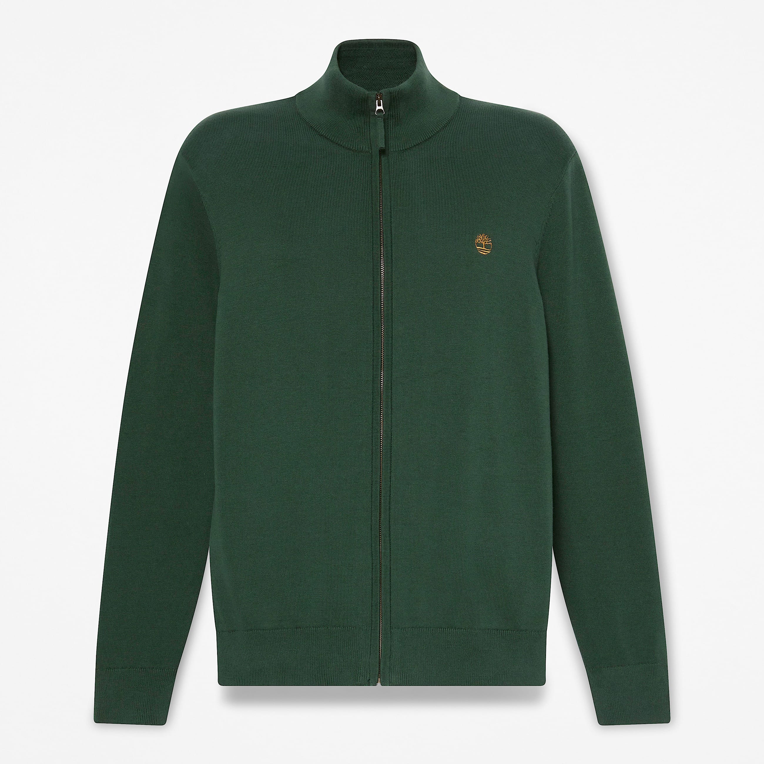 Chaqueta de algodn con cremallera integral Williams River para hombre en verde oscuro TBL verde HERO