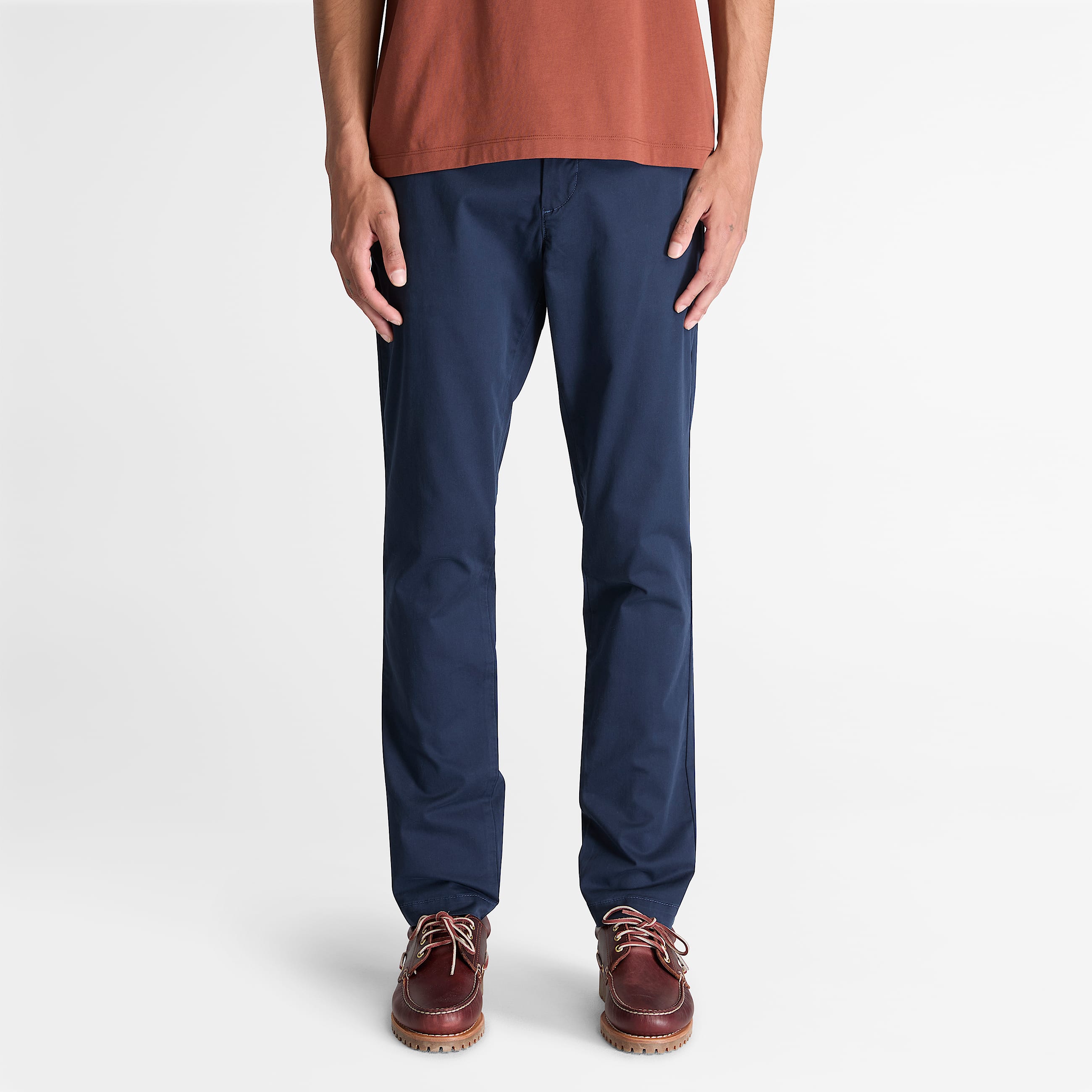 Claremont Chinohose aus Twill mit schmalem Bein fr Herren in Dunkelblau TBL Blau ALT1