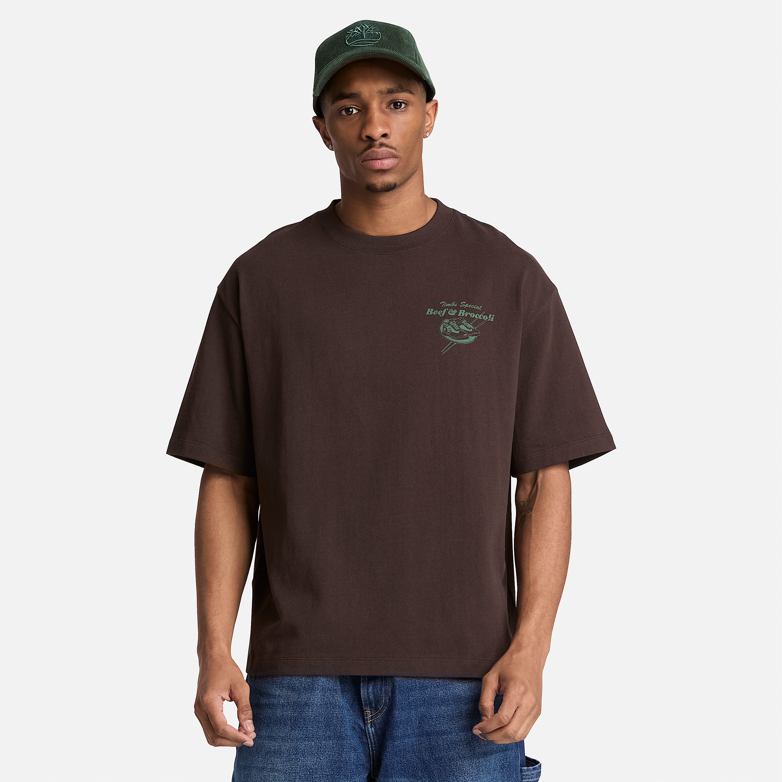 Tshirt Grafica Beef  Broccoli da Uomo in marrone scuro TBL marrone ALT8