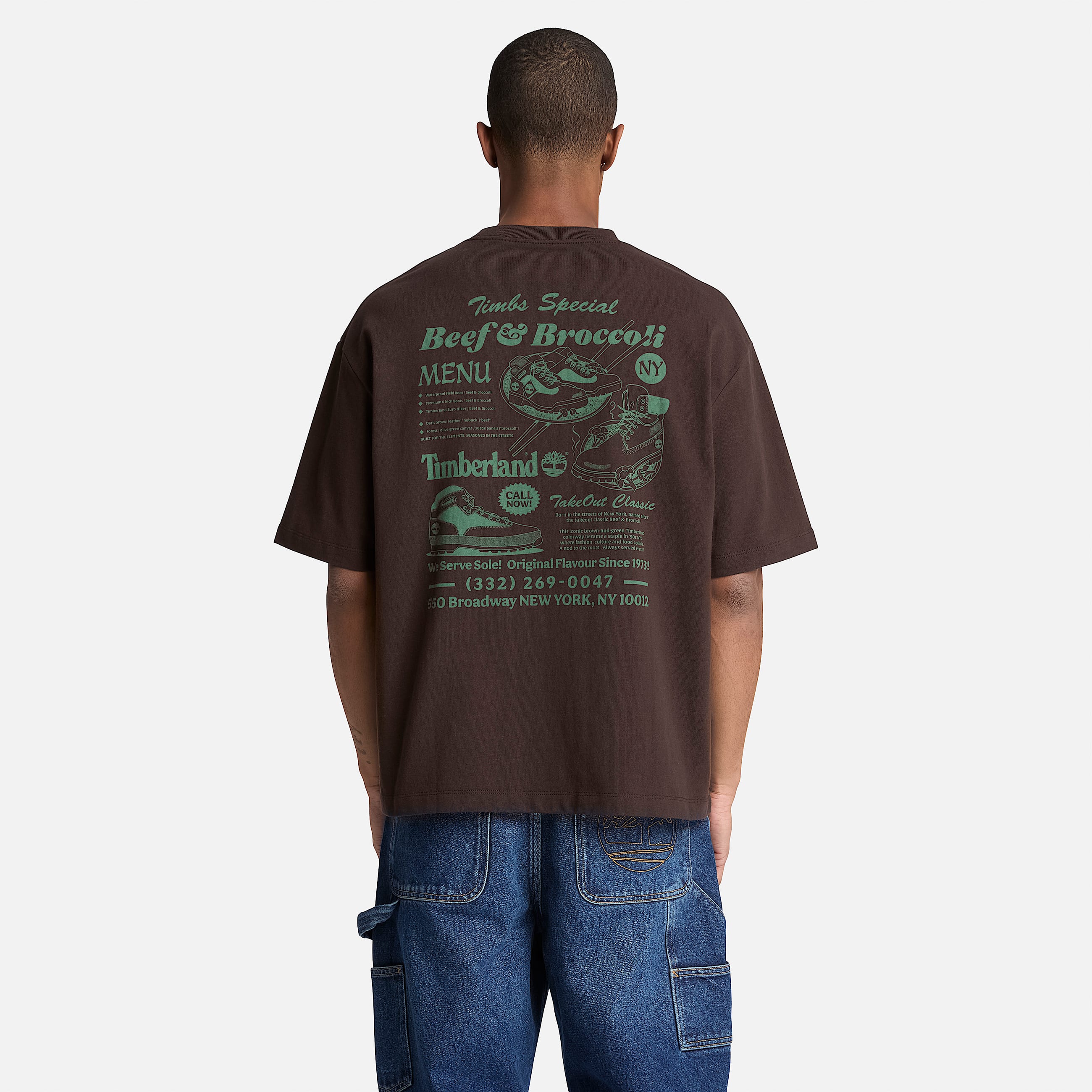 Tshirt Grafica Beef  Broccoli da Uomo in marrone scuro TBL marrone ALT1