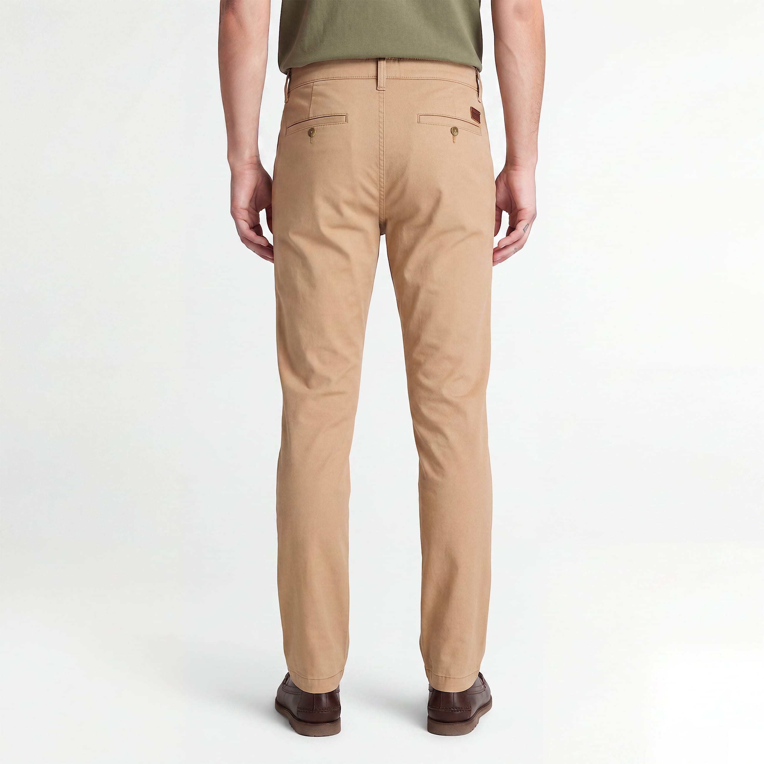Claremont Slim Twill Chino Trouser for Men in Light Brown TBL Brown ALT8