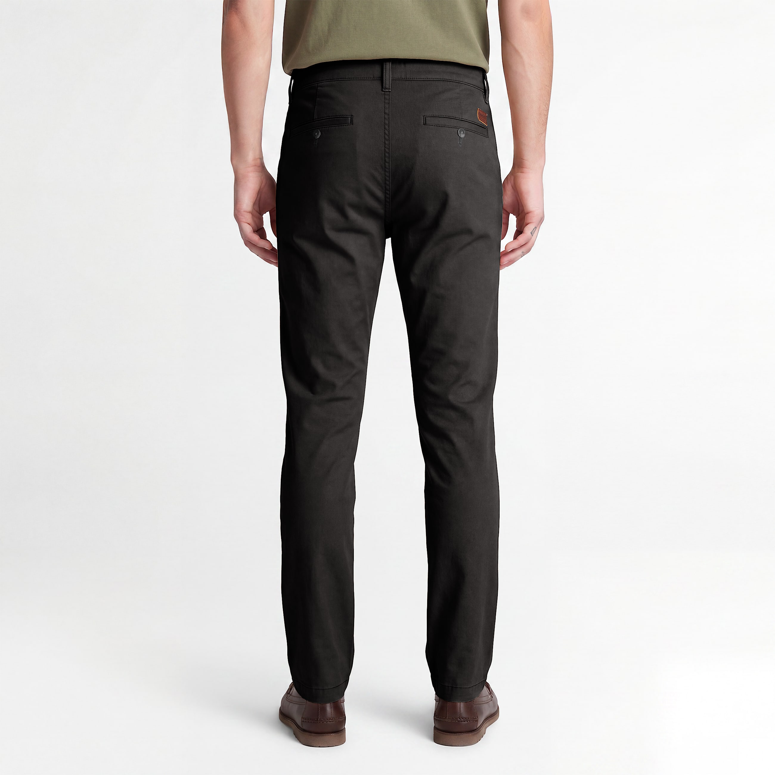 Claremont Slim Twill Chino Trouser for Men in Black TBL Black ALT8