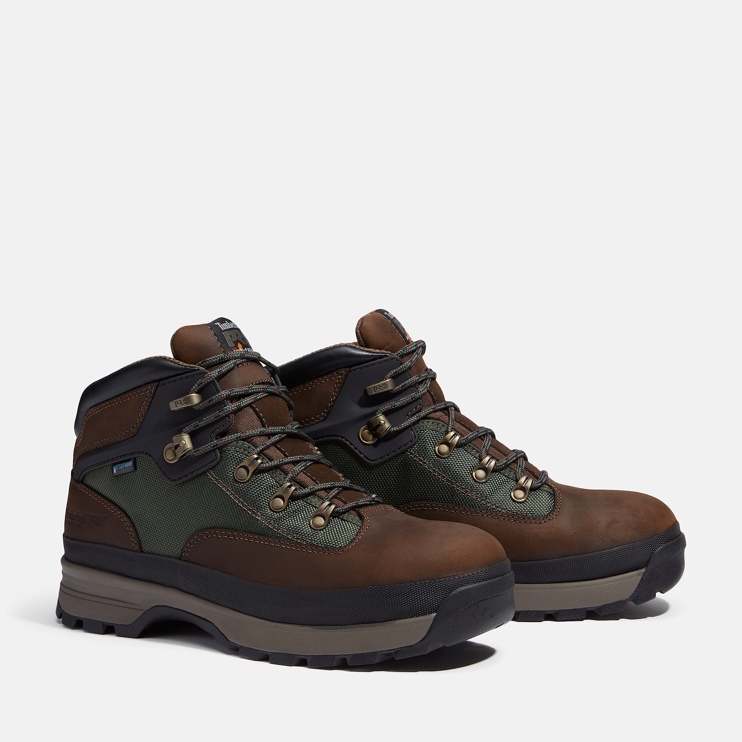 Timberland PRO Euro Hiker XT Waterproof Mid Boot for Men in Brown TBL Brown ALT4