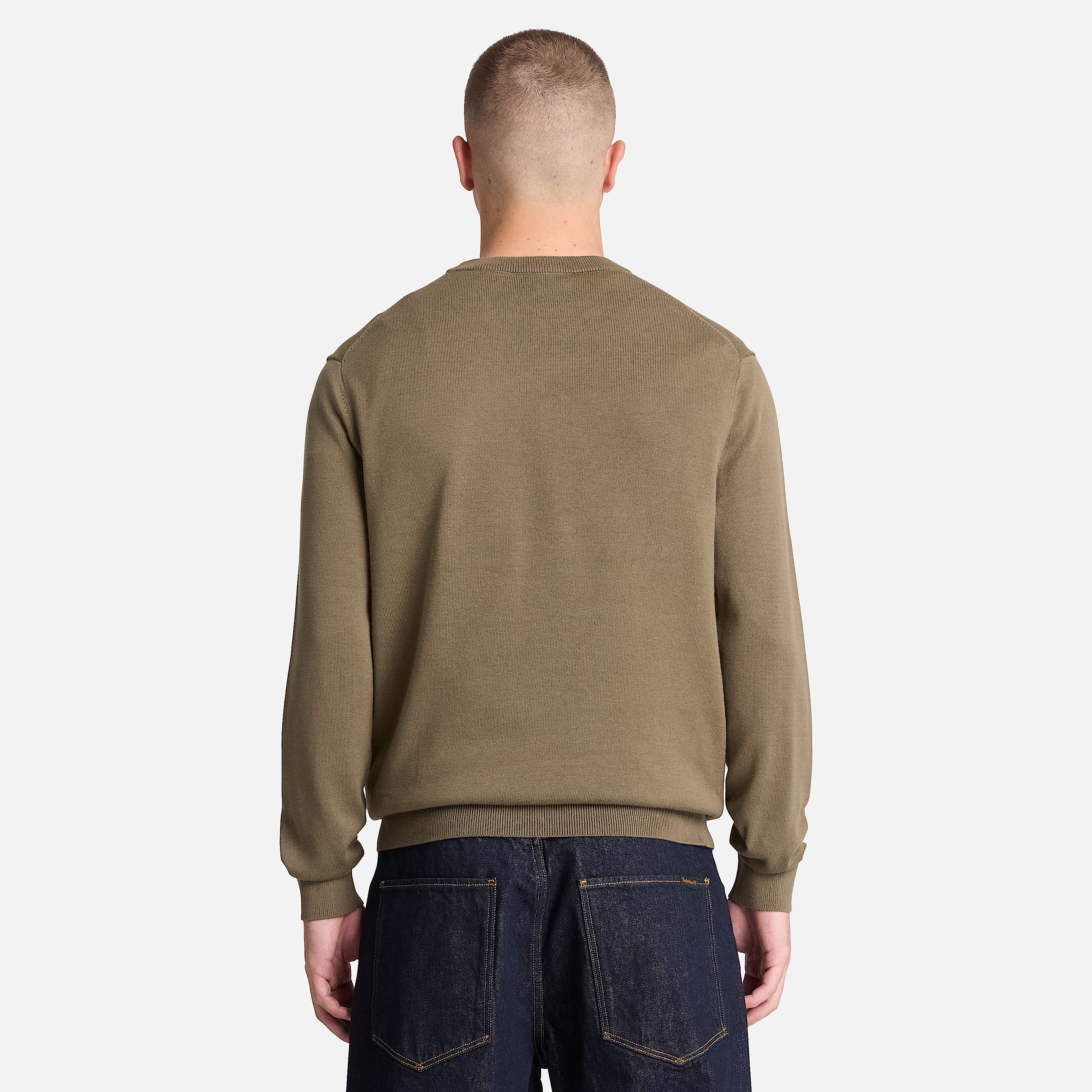 Williams River trje i bomuld med rund hals til mnd i mrkegrn TBL No Color ALT8