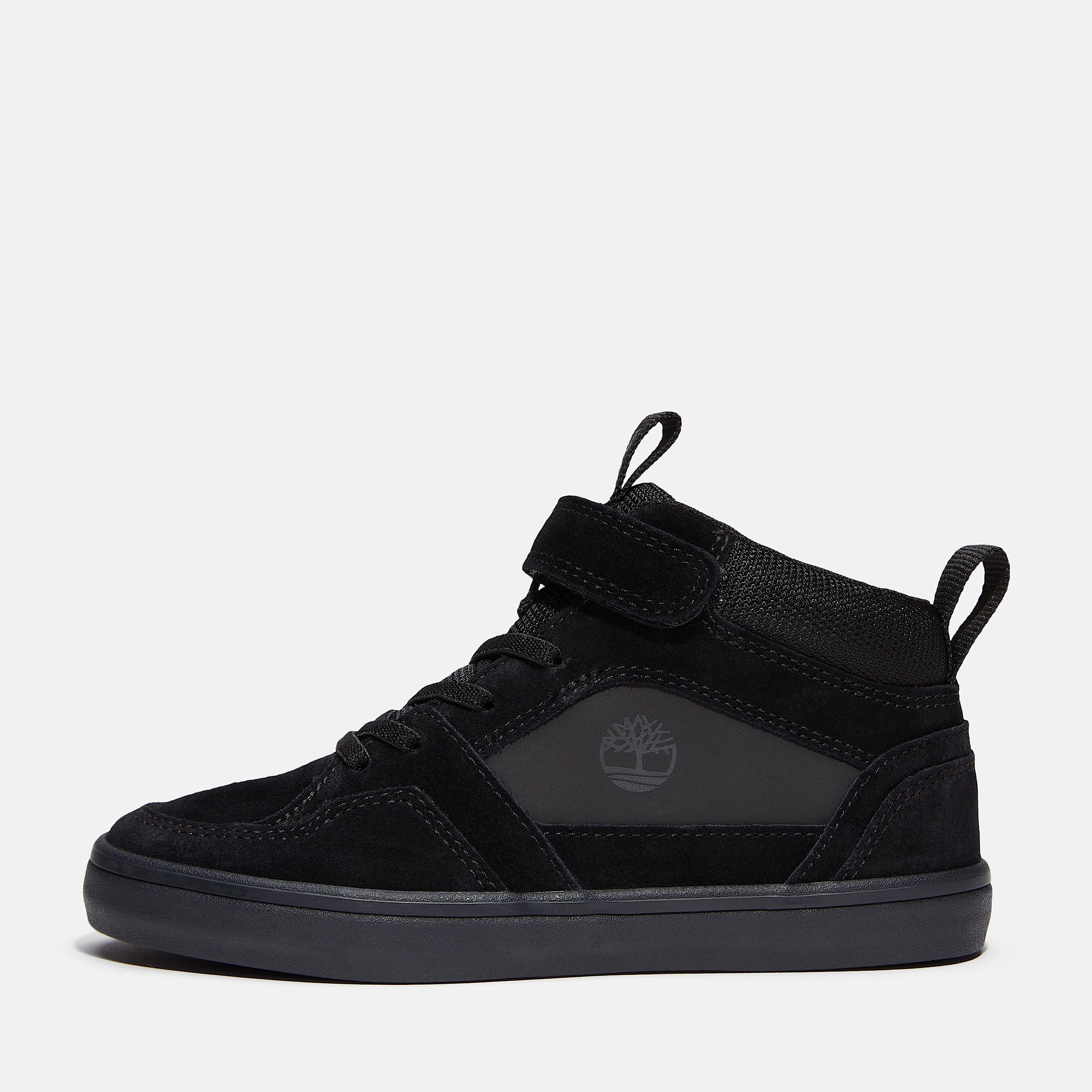 Stone Jump Mid HookandLoop Trainer for Junior in Black TBL Black ALT8