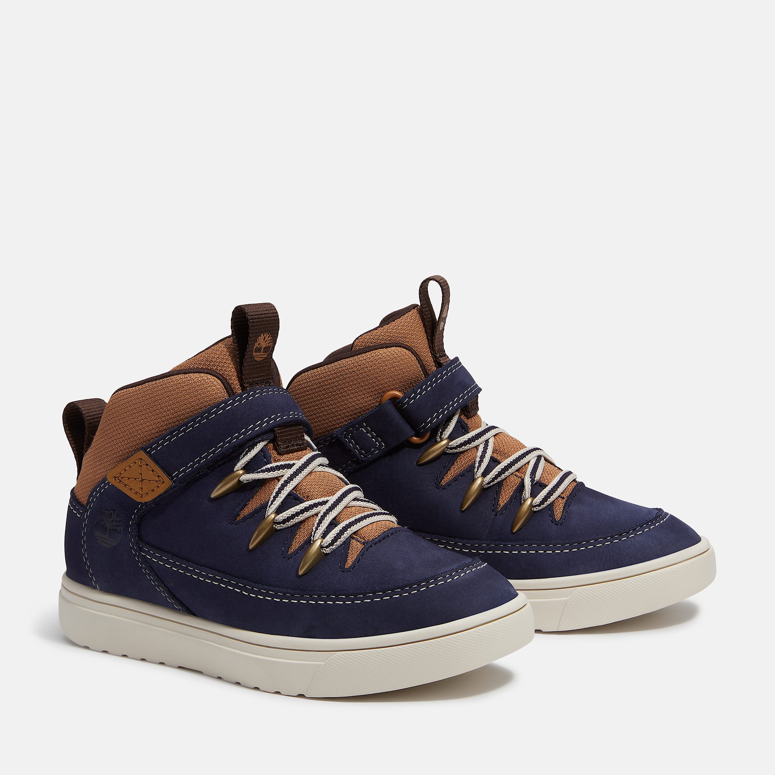 Lisbon Street Mid HookandLoop Trainer for Junior in Dark BlueBrown TBL Blue ALT4