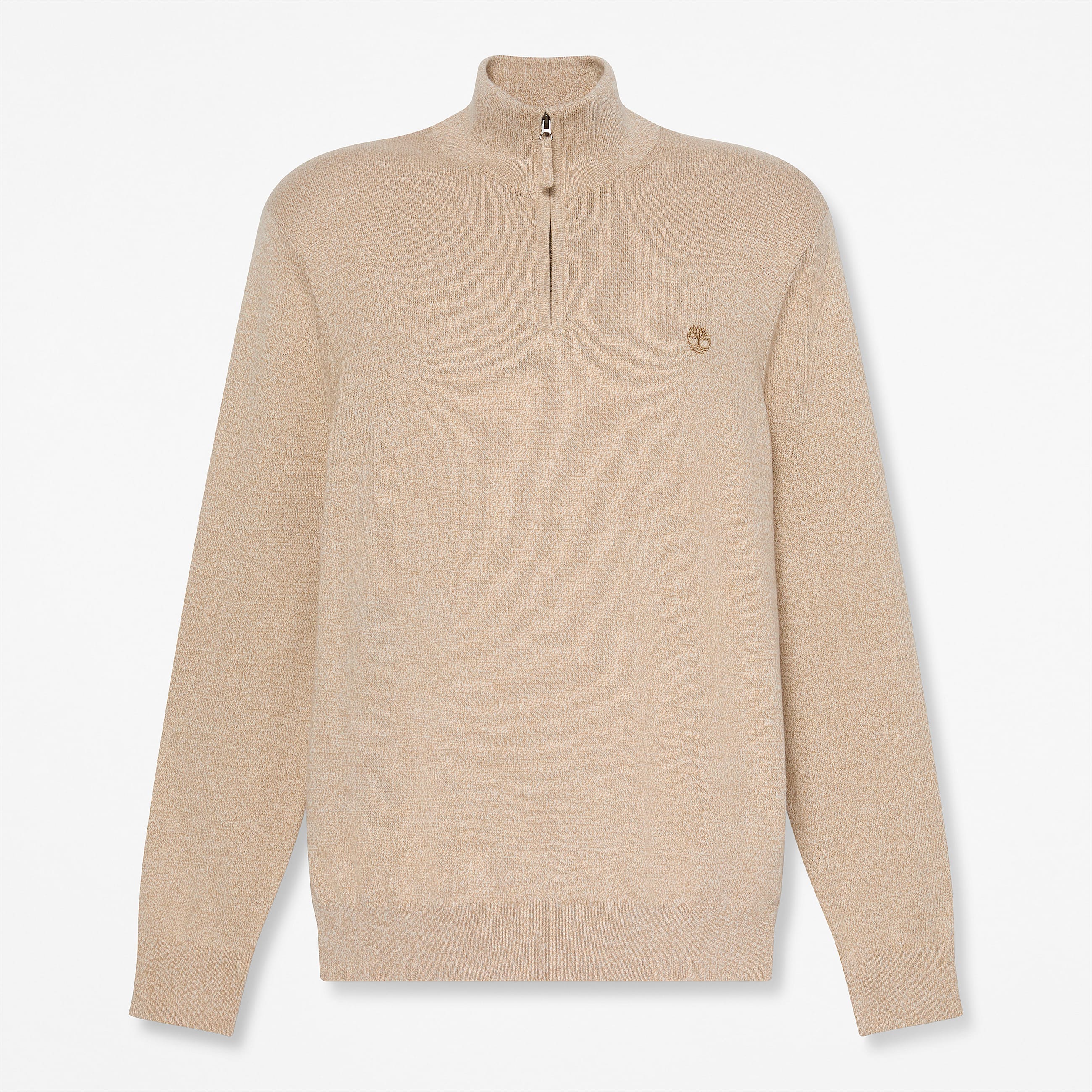 Williams River Cotton QuarterZip Jumper for Men in Light Beige TBL Beige HERO