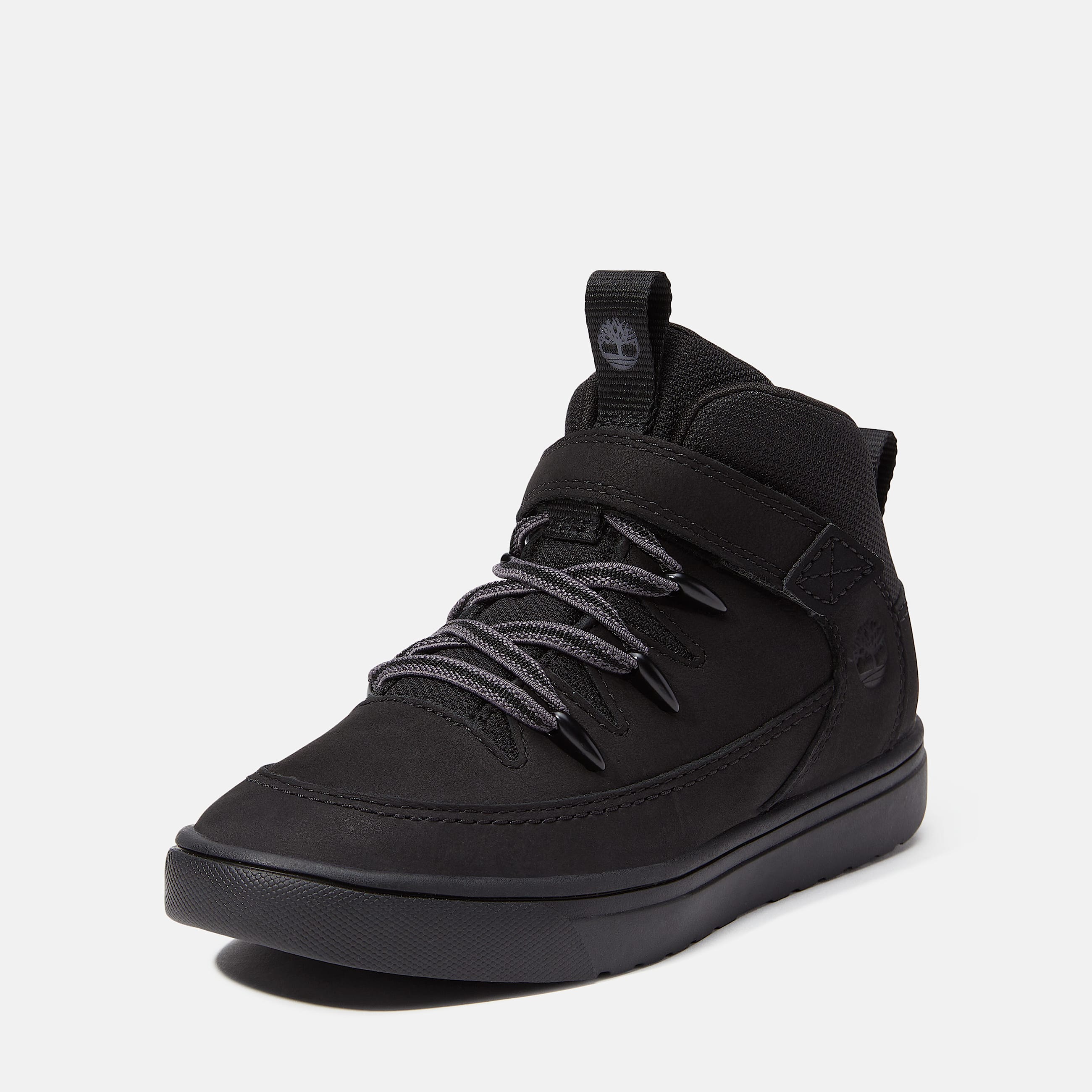 Lisbon Street Mid HookandLoop Trainer for Junior in Black TBL Black ALT9