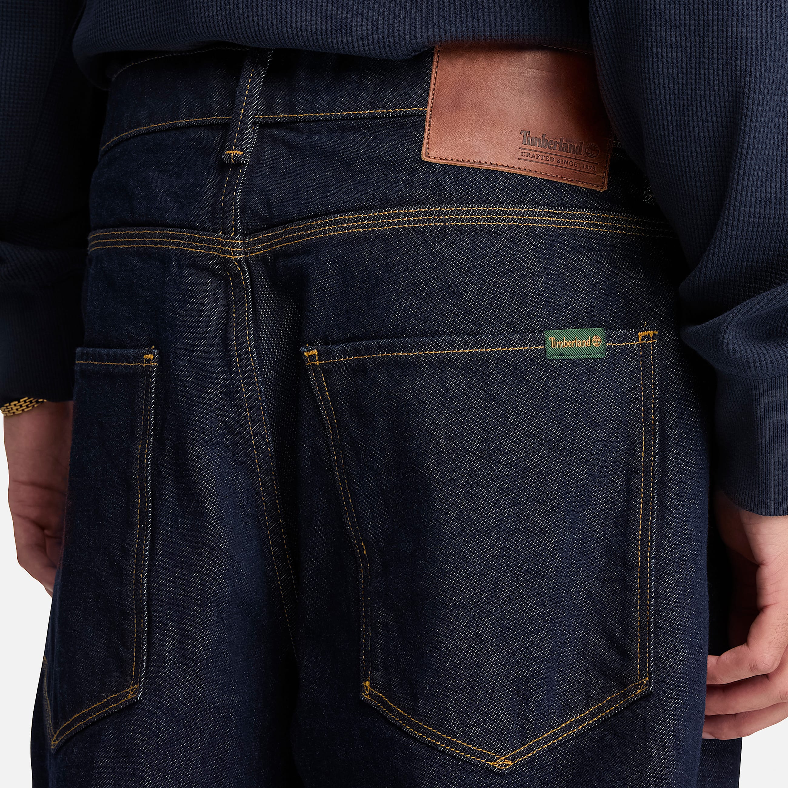 Ttsiddende denimbukser til mnd i mrkebl TBL Bl ALT3