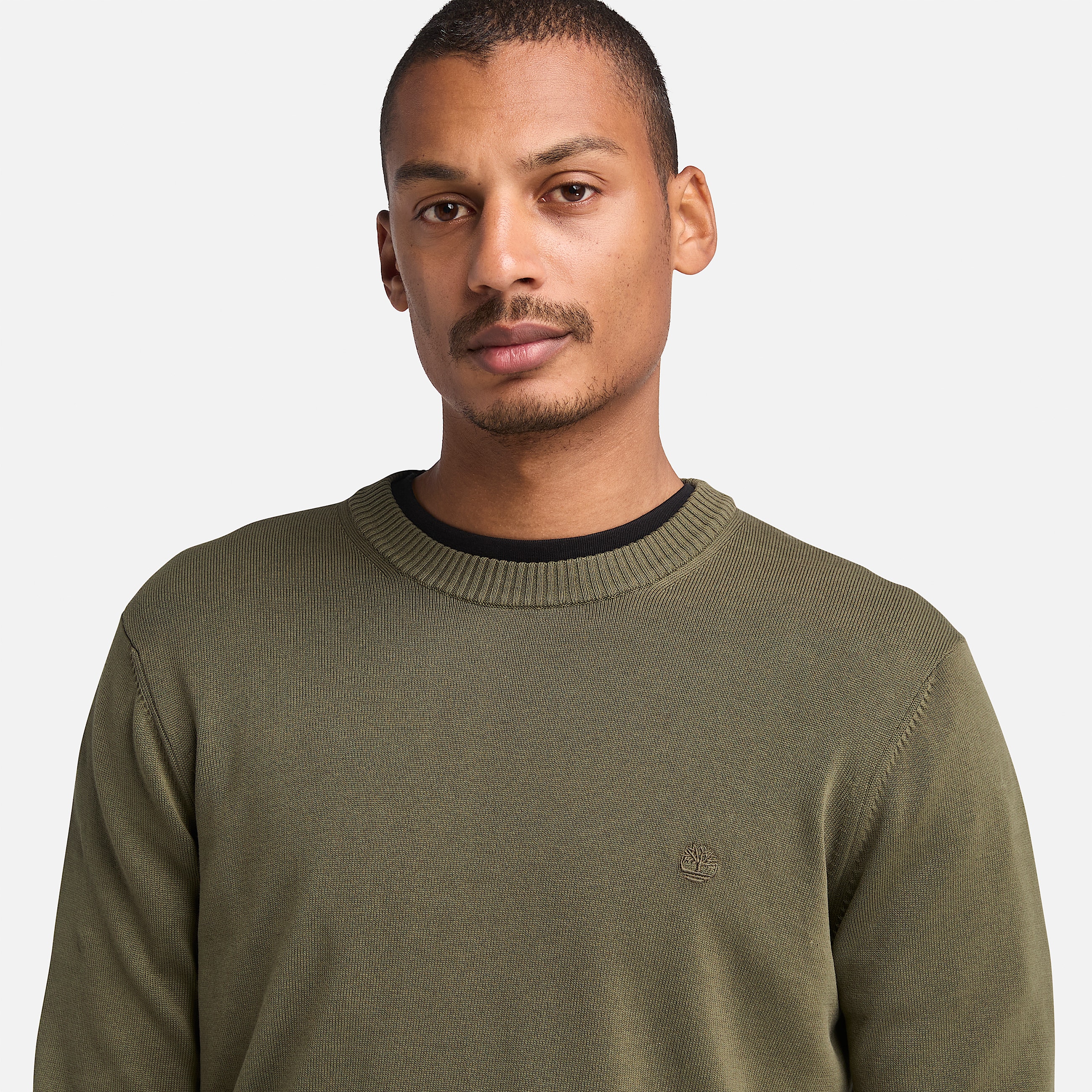 Merrymack River Garment Dyed Jumper for Men in Green TBL Grn ALT3