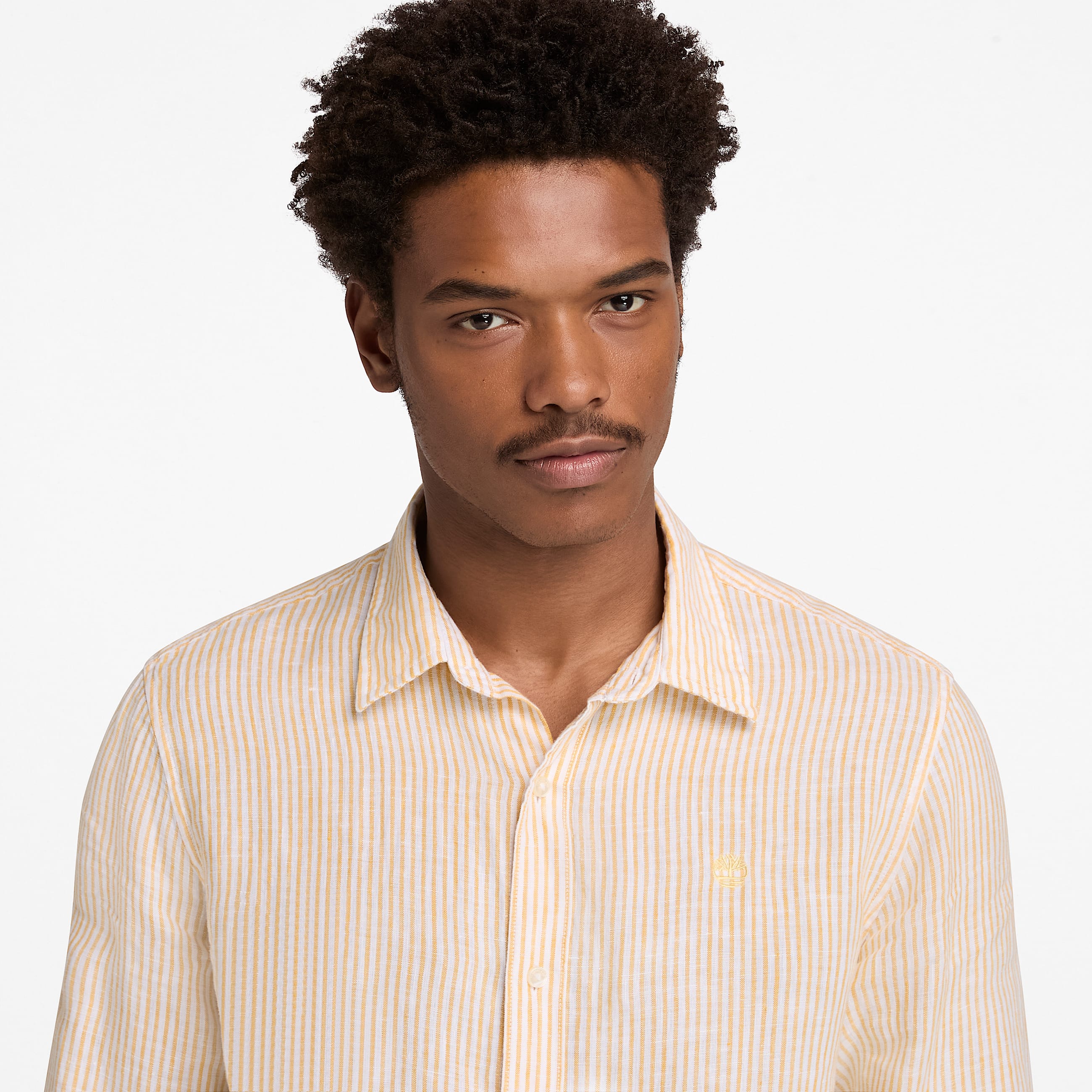 Camicia in Lino Vestibilit Regular Mill Brook da Uomo in giallo TBL giallo ALT3