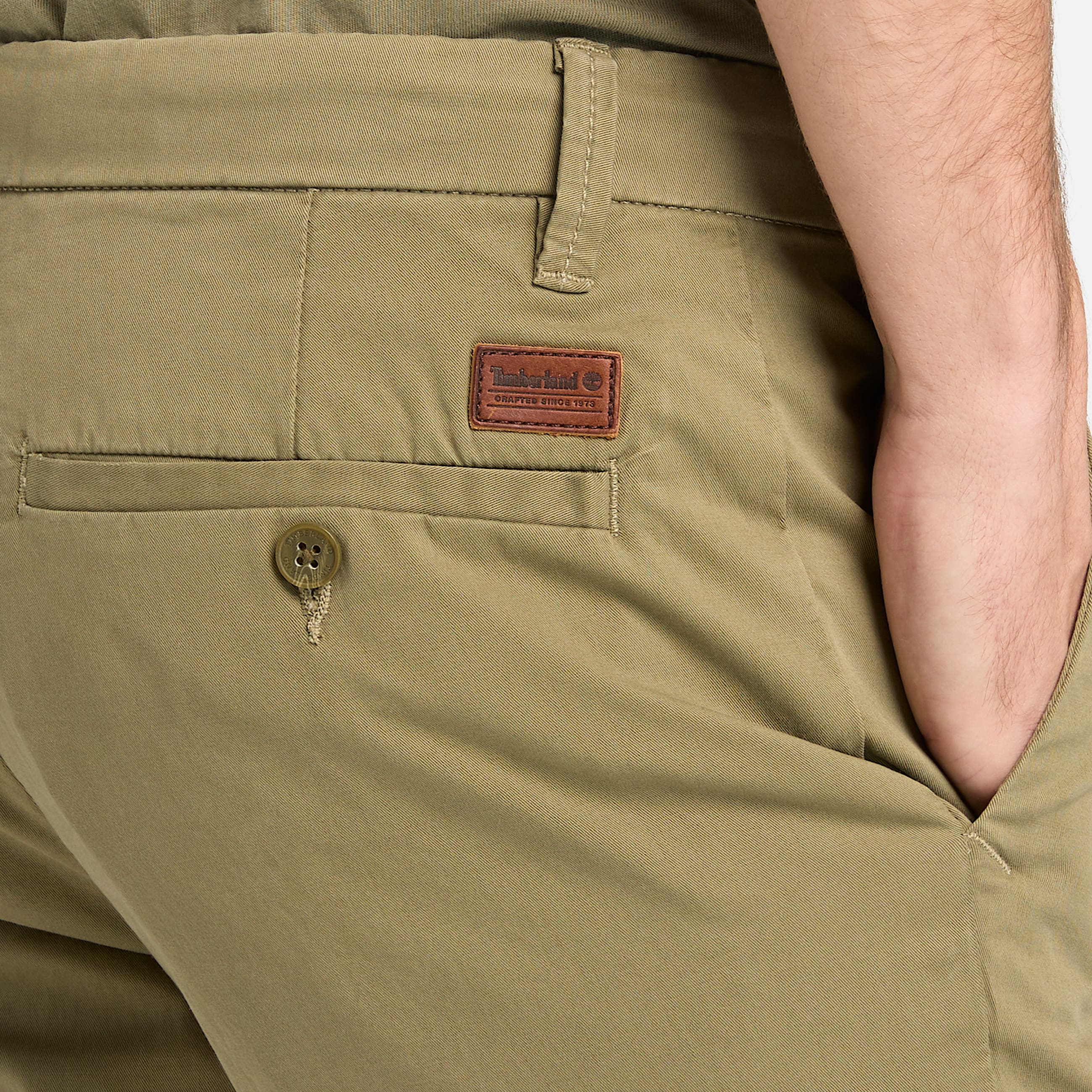 Claremont Twill Chino Slim Trouser for Men in Brown TBL Brun ALT3