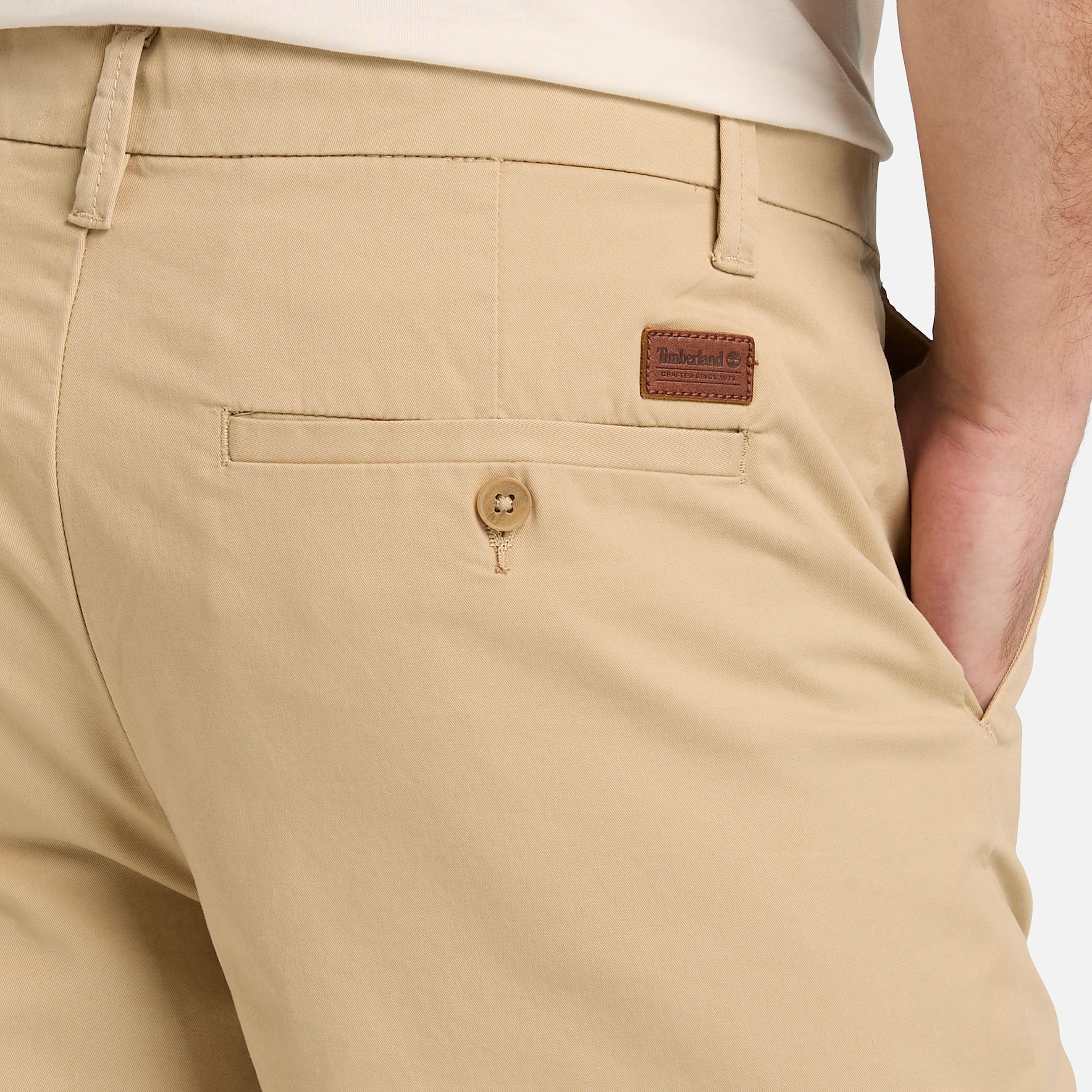 Claremont Twill Chino Shorts fr herr i Beige TBL Beige ALT3