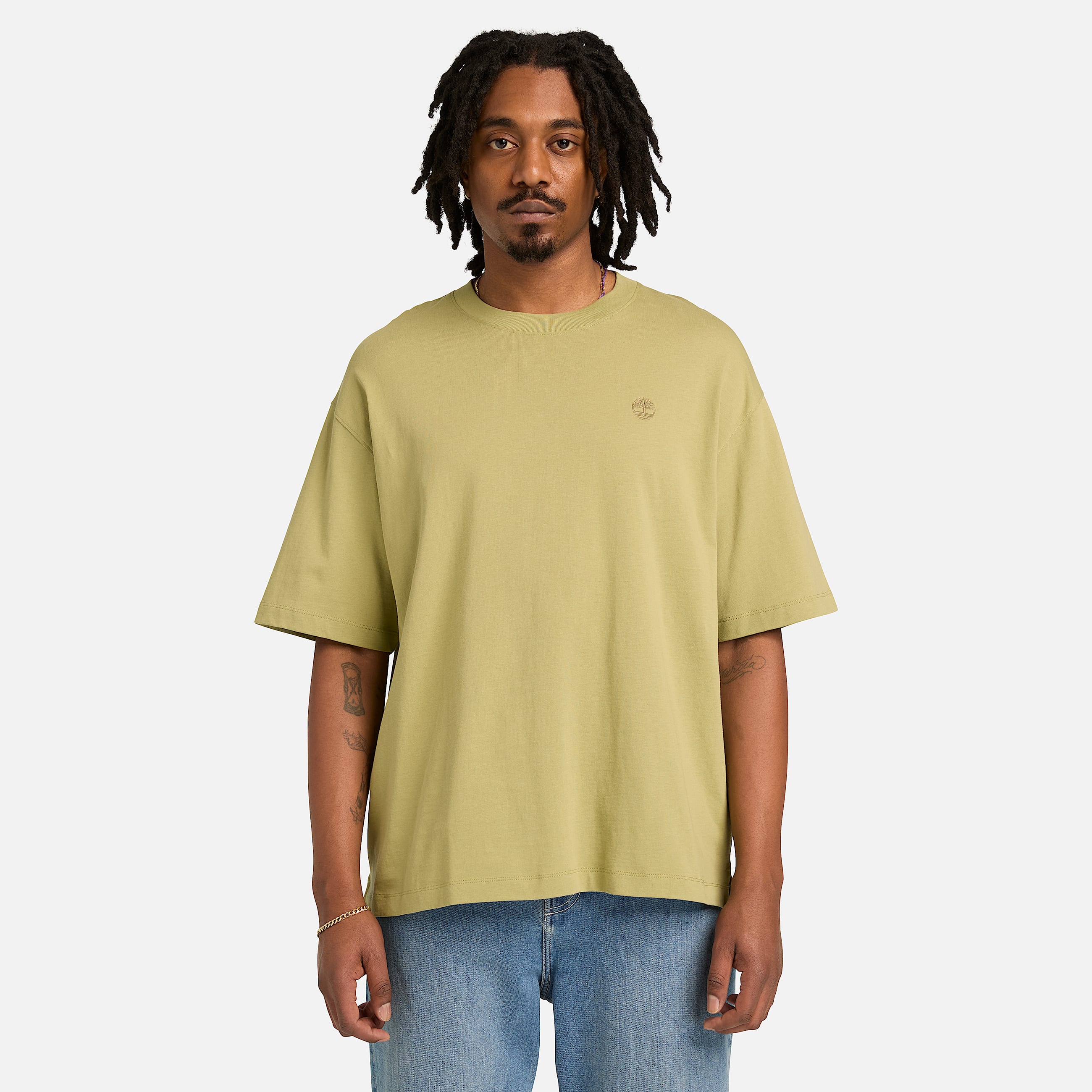 Tshirt a Maniche Corte Dunstan River da Uomo in verde TBL verde ALT1