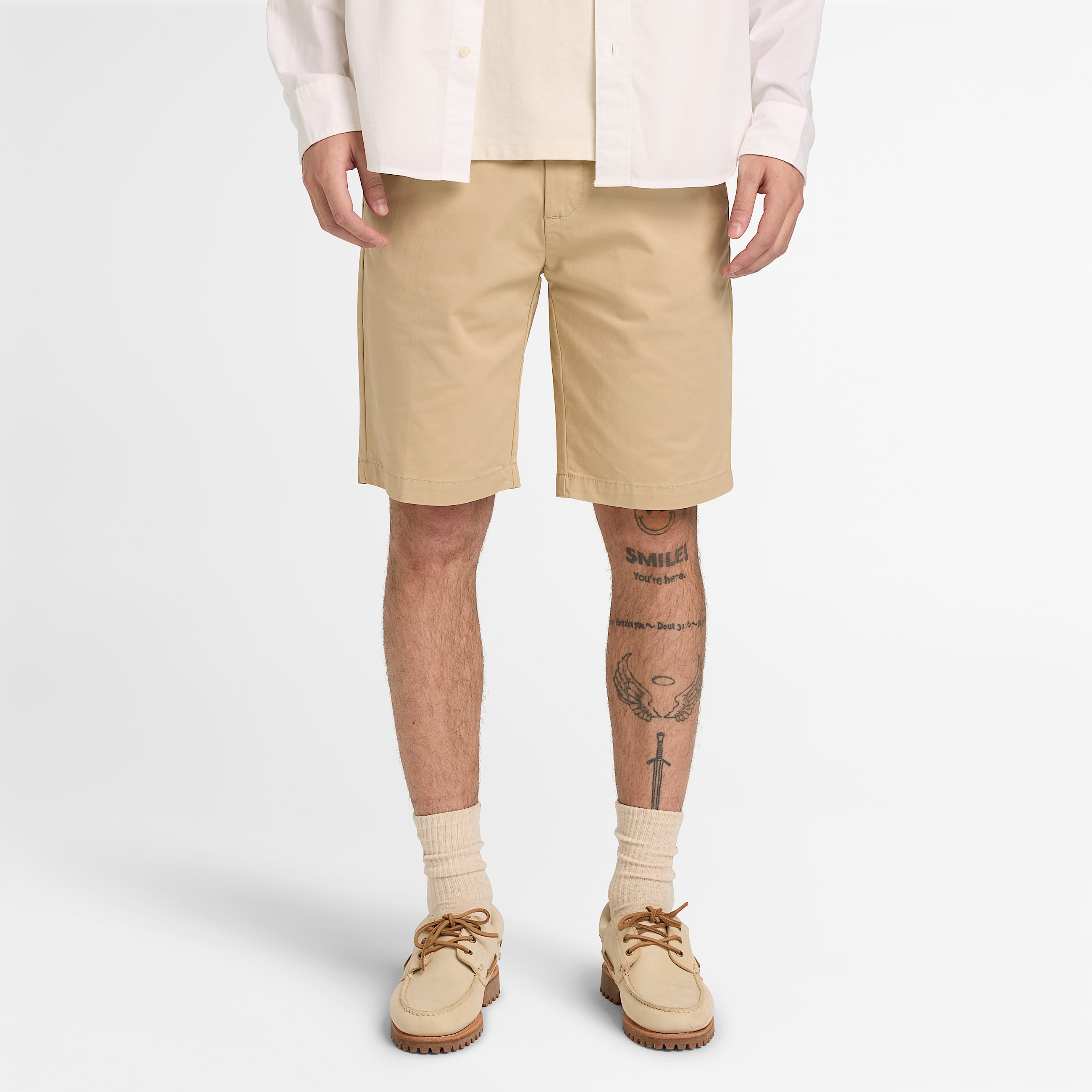 Claremont Twill Chino Shorts fr herr i Beige TBL Beige ALT1