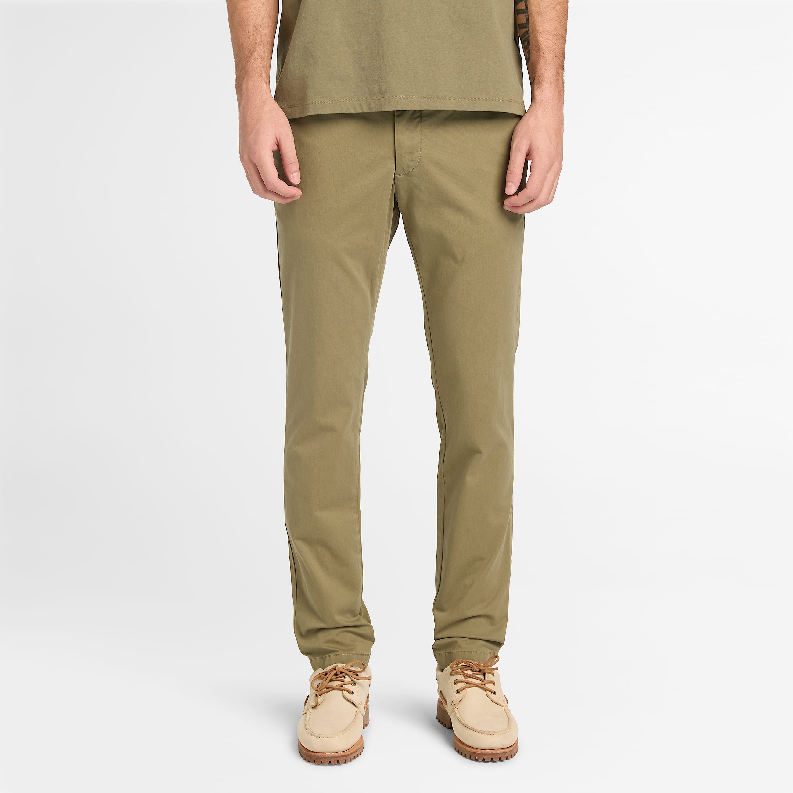 Claremont Twill Chino Slim Trouser for Men in Brown TBL Brun ALT1