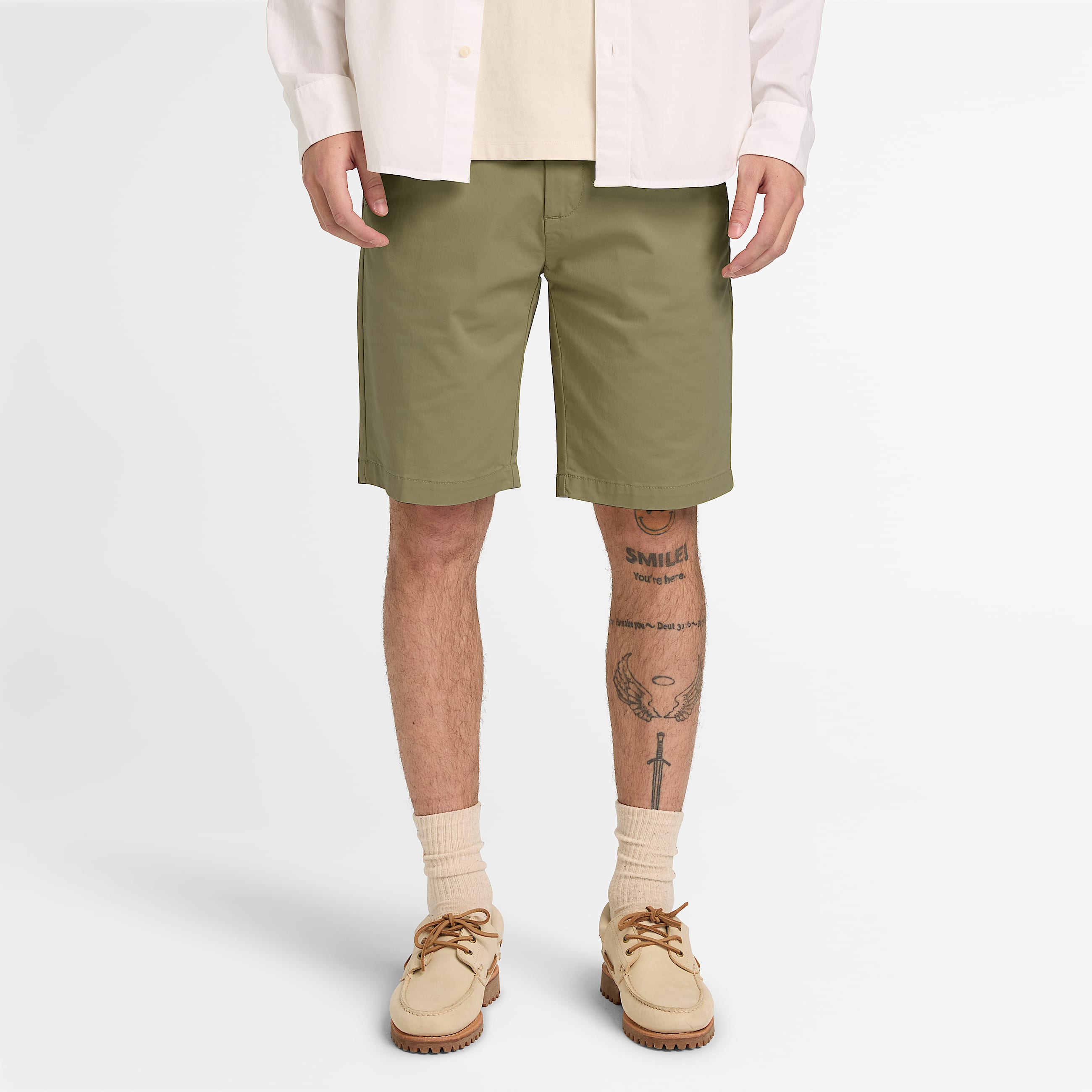 Claremont Twill Chino Short for Men in Brown TBL Brun ALT1