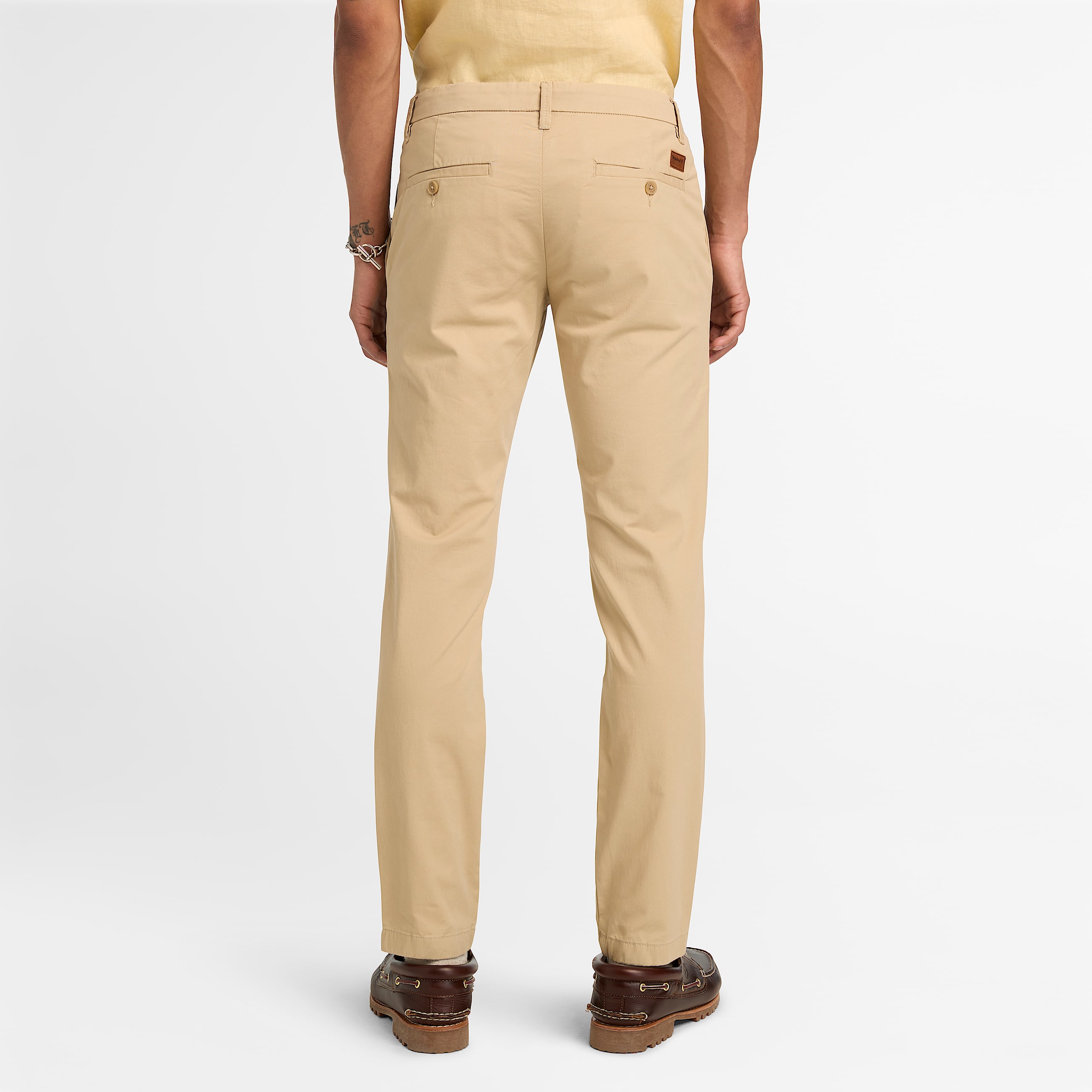 Claremont Twill Chino Slim Trouser for Men in Beige TBL Beige ALT8