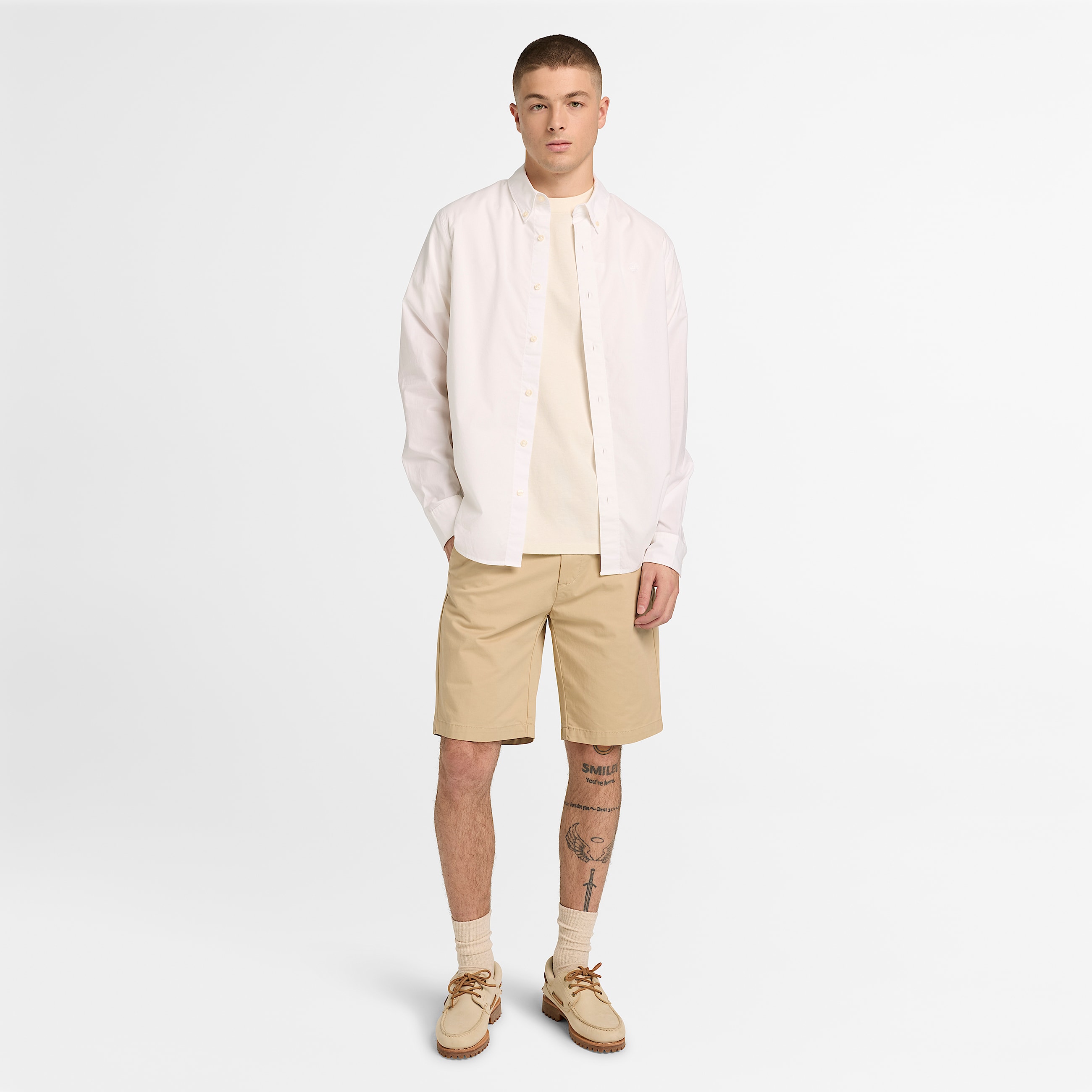 Claremont Twill Chino Shorts fr herr i Beige TBL Beige ALT2