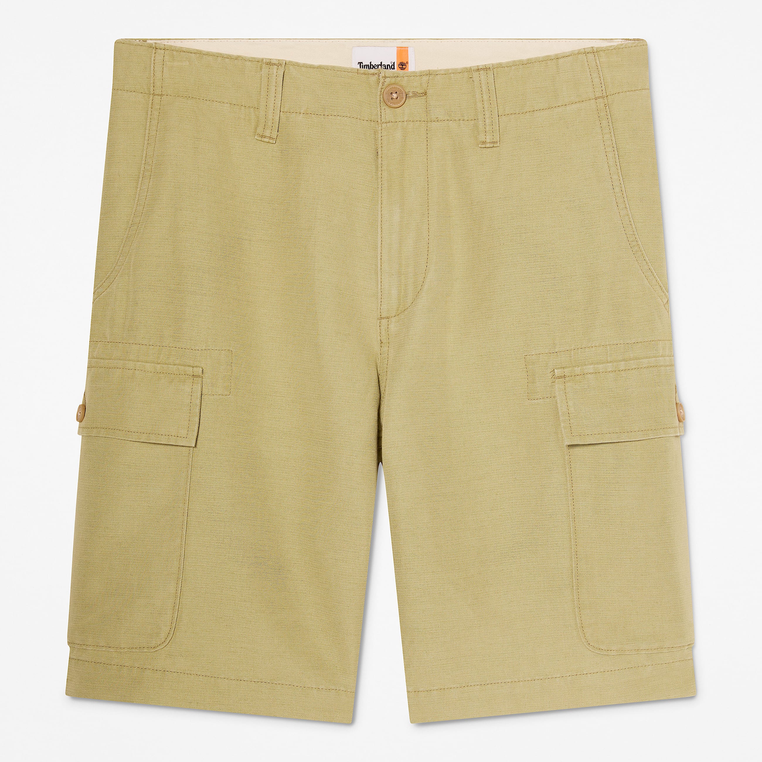 Brookline CottonLinen Cargo Short for Men in Green TBL Grn HERO