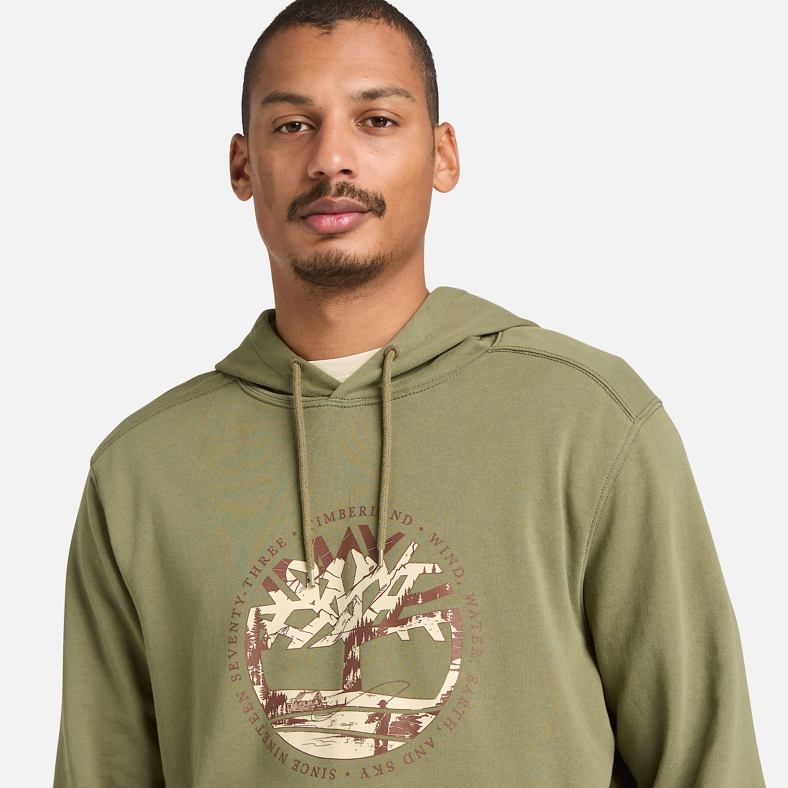 Lake House Graphic Hoodie for Men in Brown TBL Brun ALT3