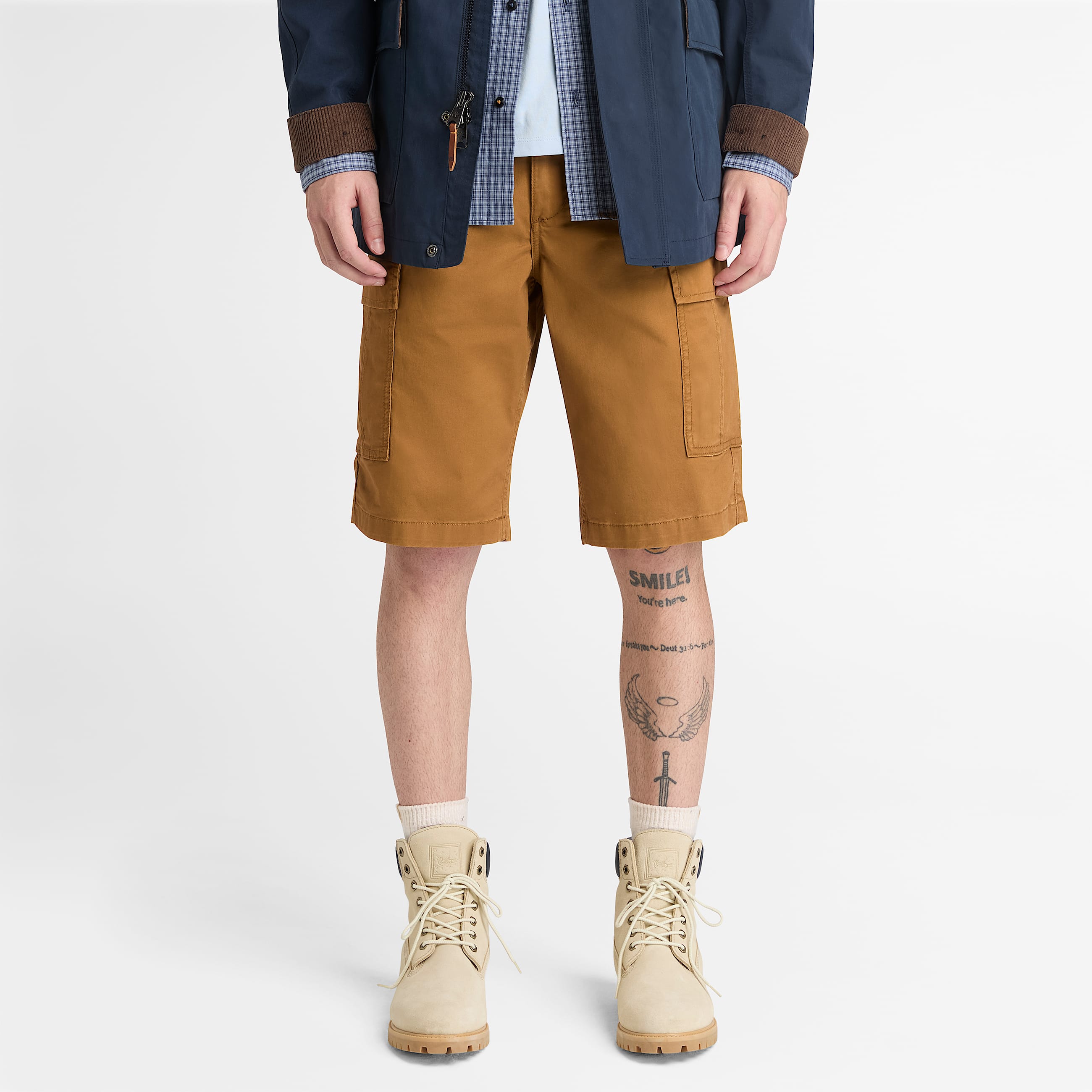 Brookline Twill Cargo Short for Men in Brown TBL Brun ALT1