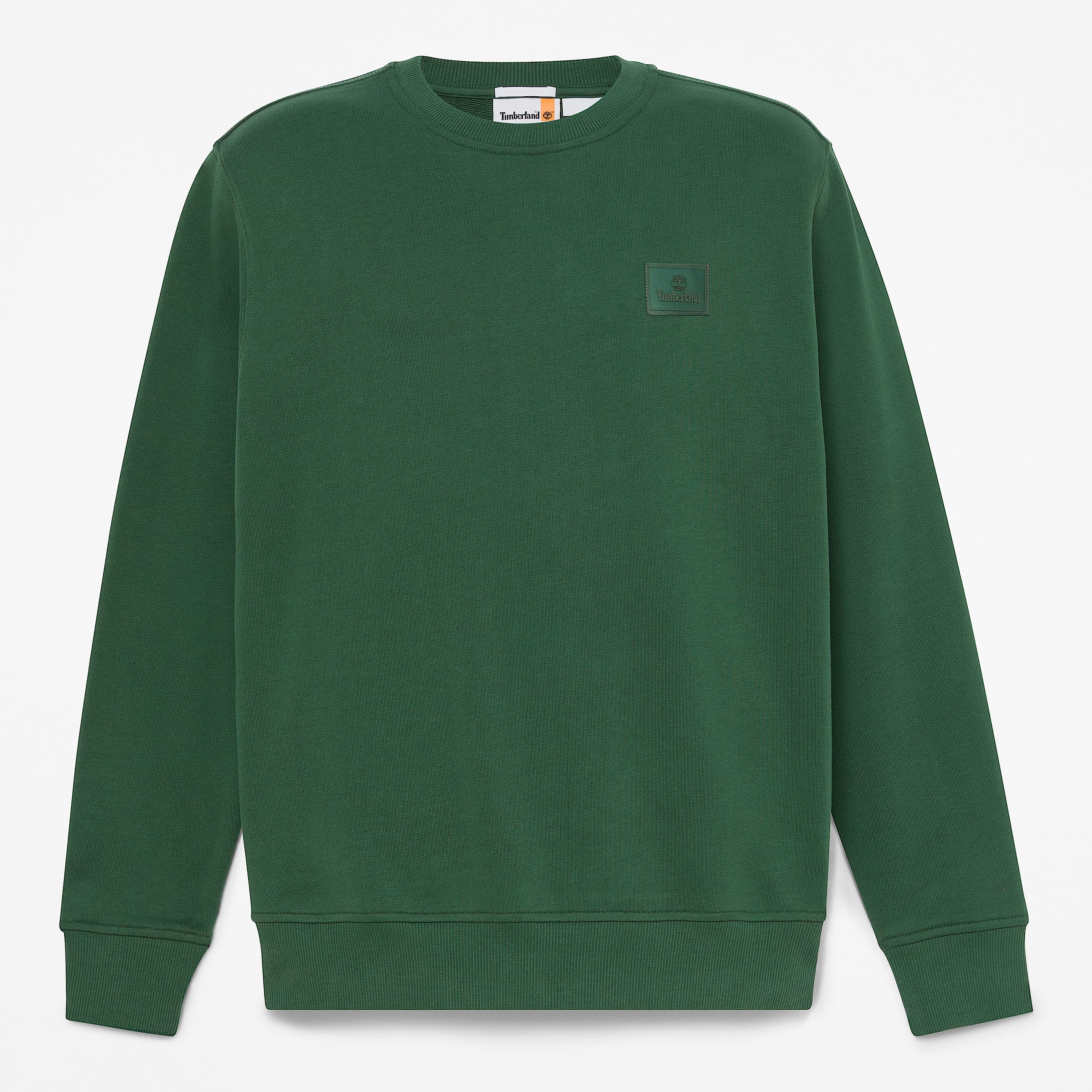 Felpa Girocollo con Targhetta in Silicone da Uomo in verde TBL verde HERO